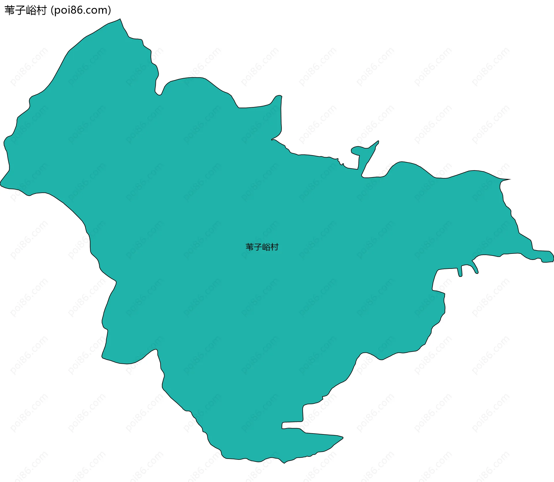 苇子峪村边界地图