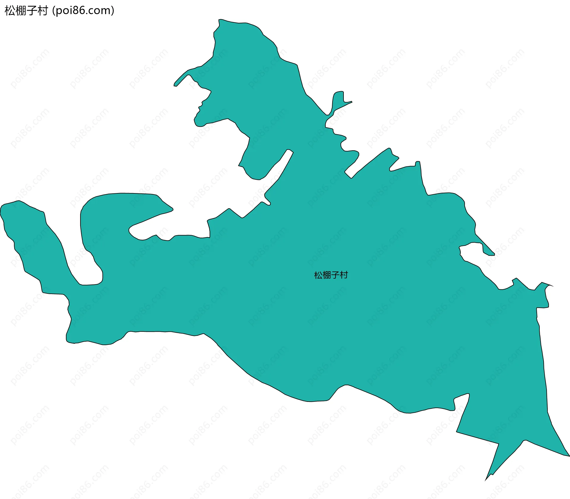 松棚子村边界地图