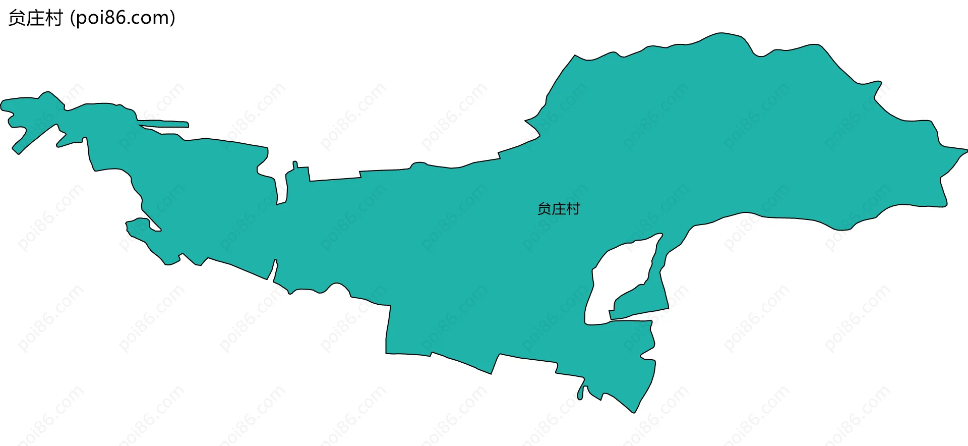 贠庄村边界地图