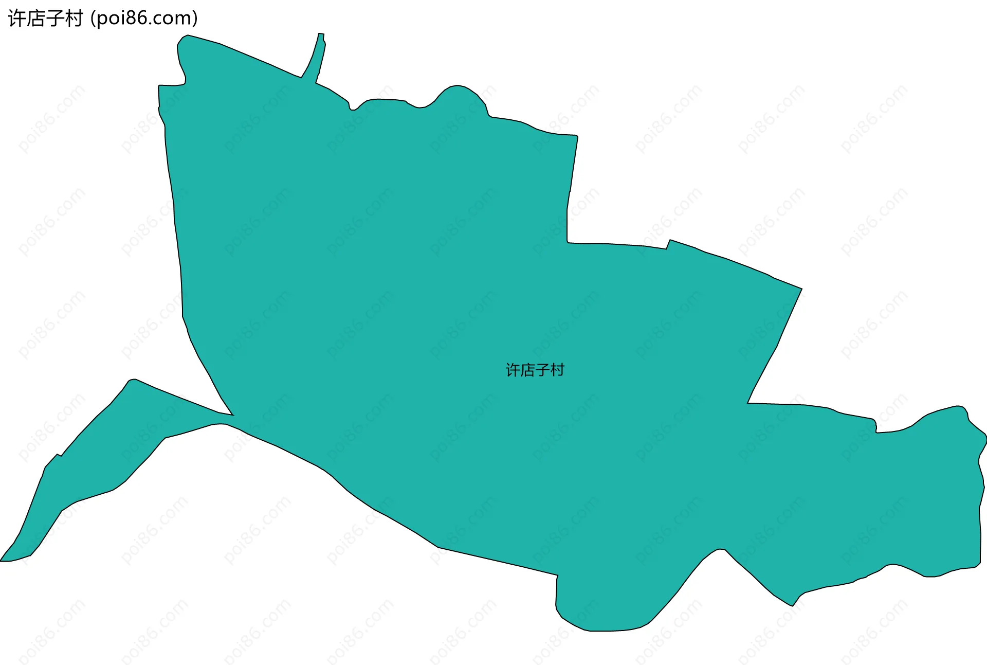 许店子村边界地图