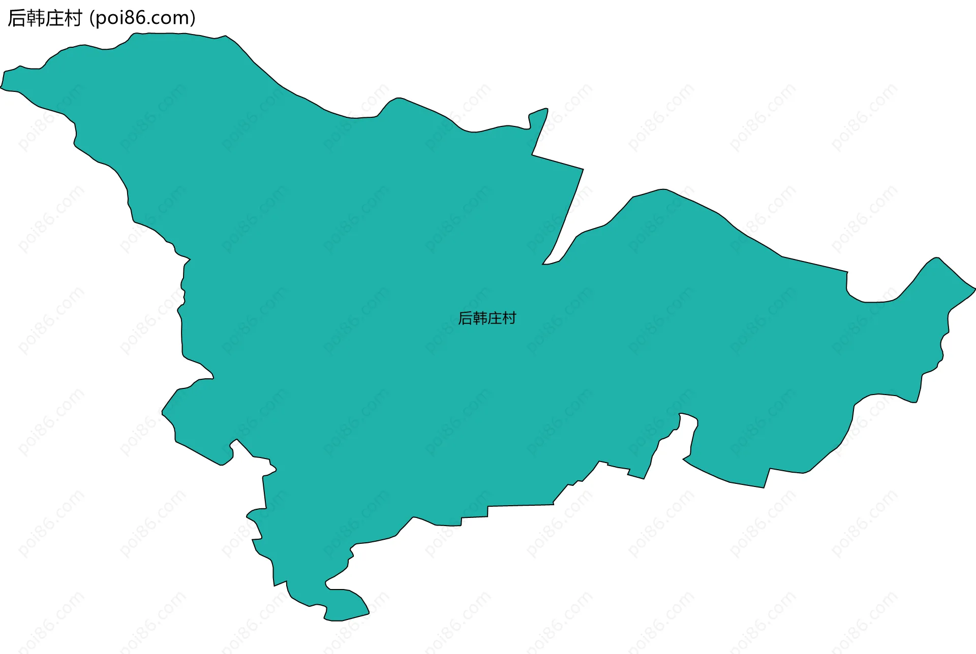 后韩庄村边界地图