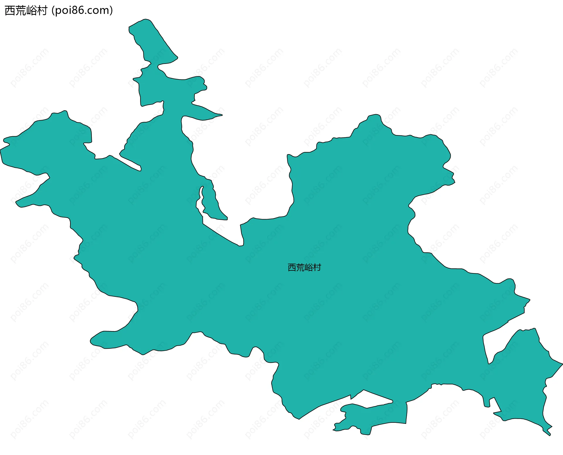 西荒峪村边界地图