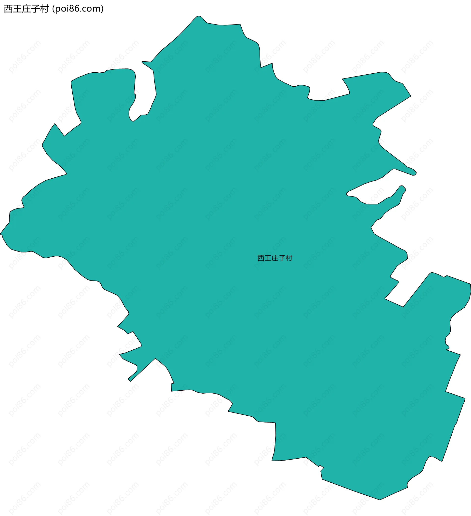 西王庄子村边界地图