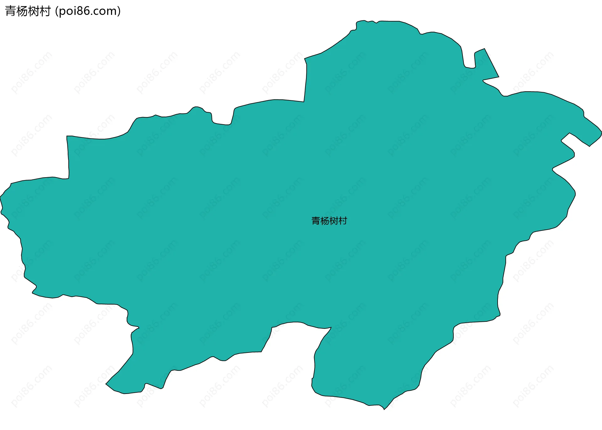 青杨树村边界地图