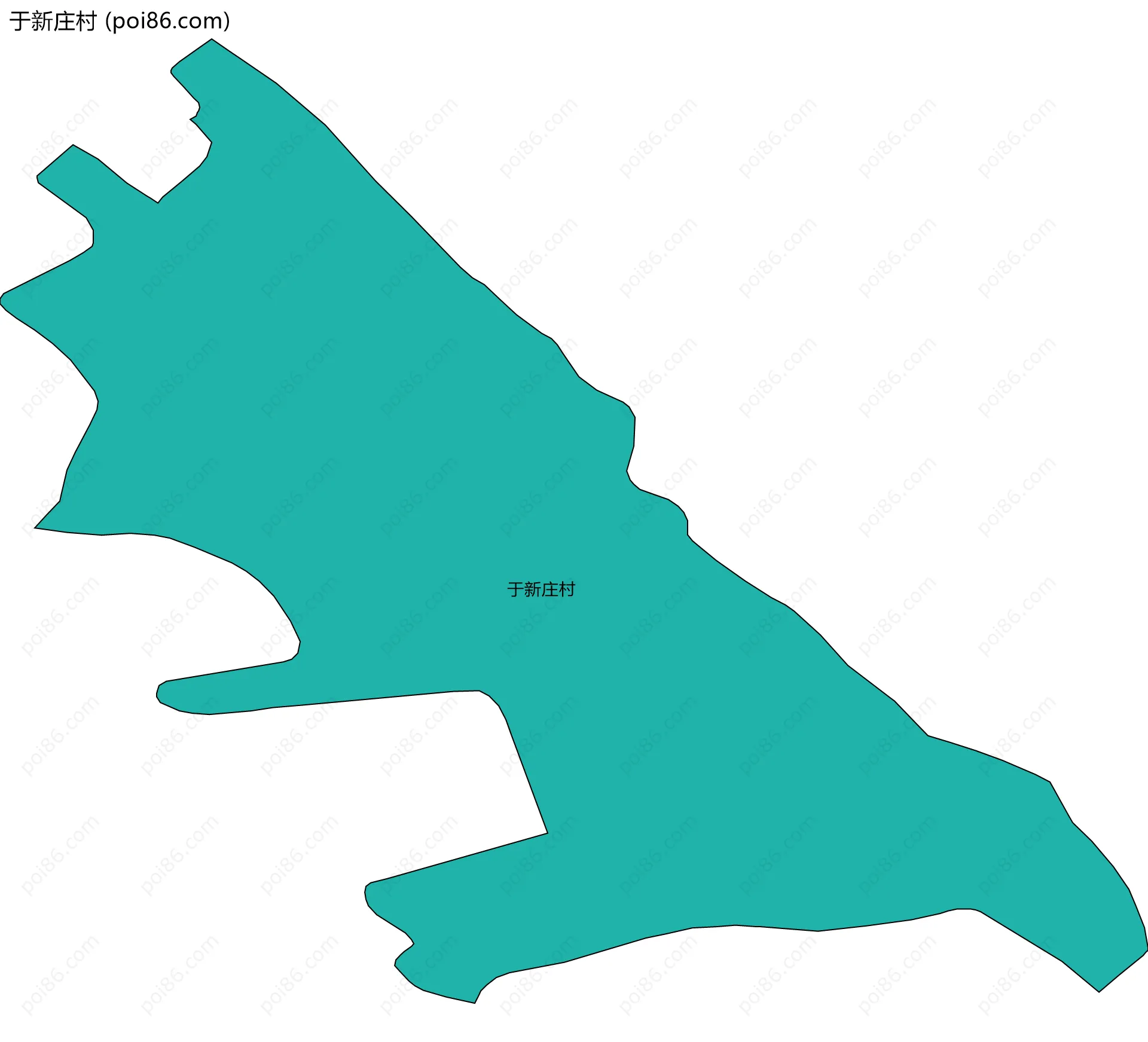 于新庄村边界地图