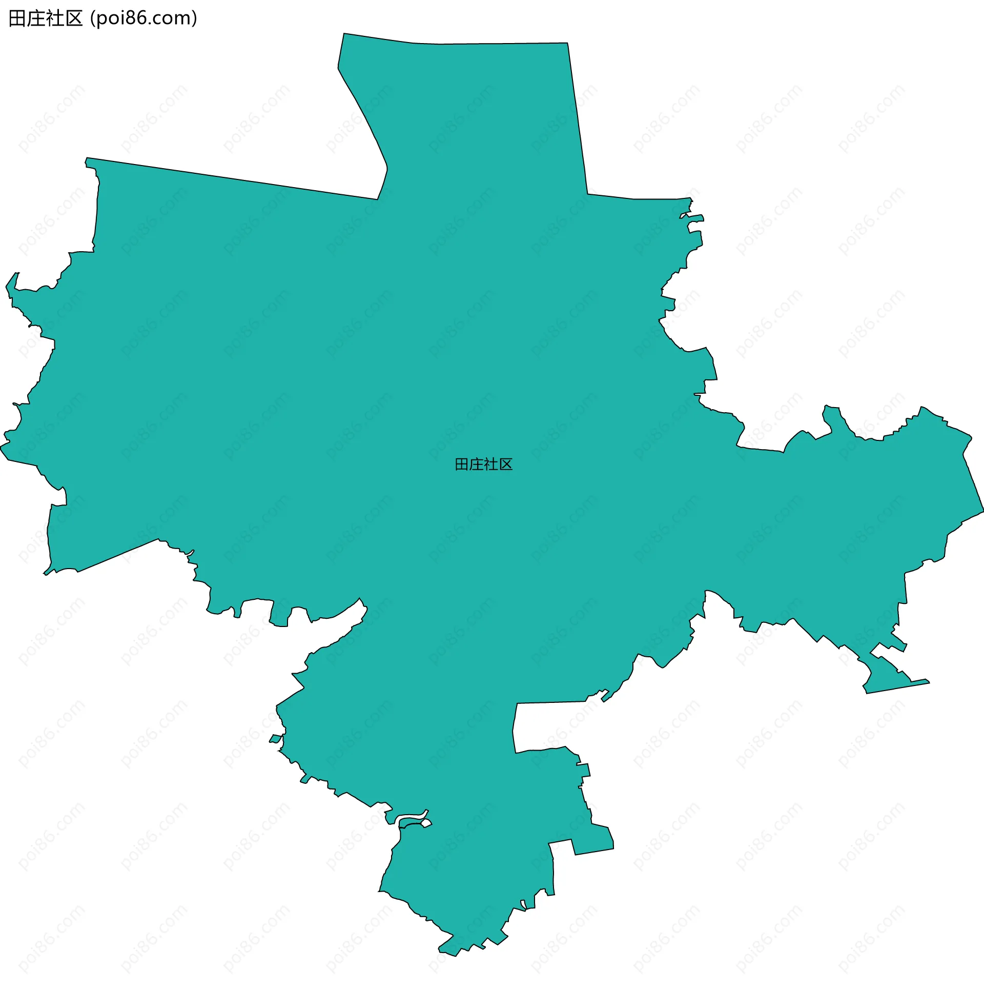田庄社区边界地图