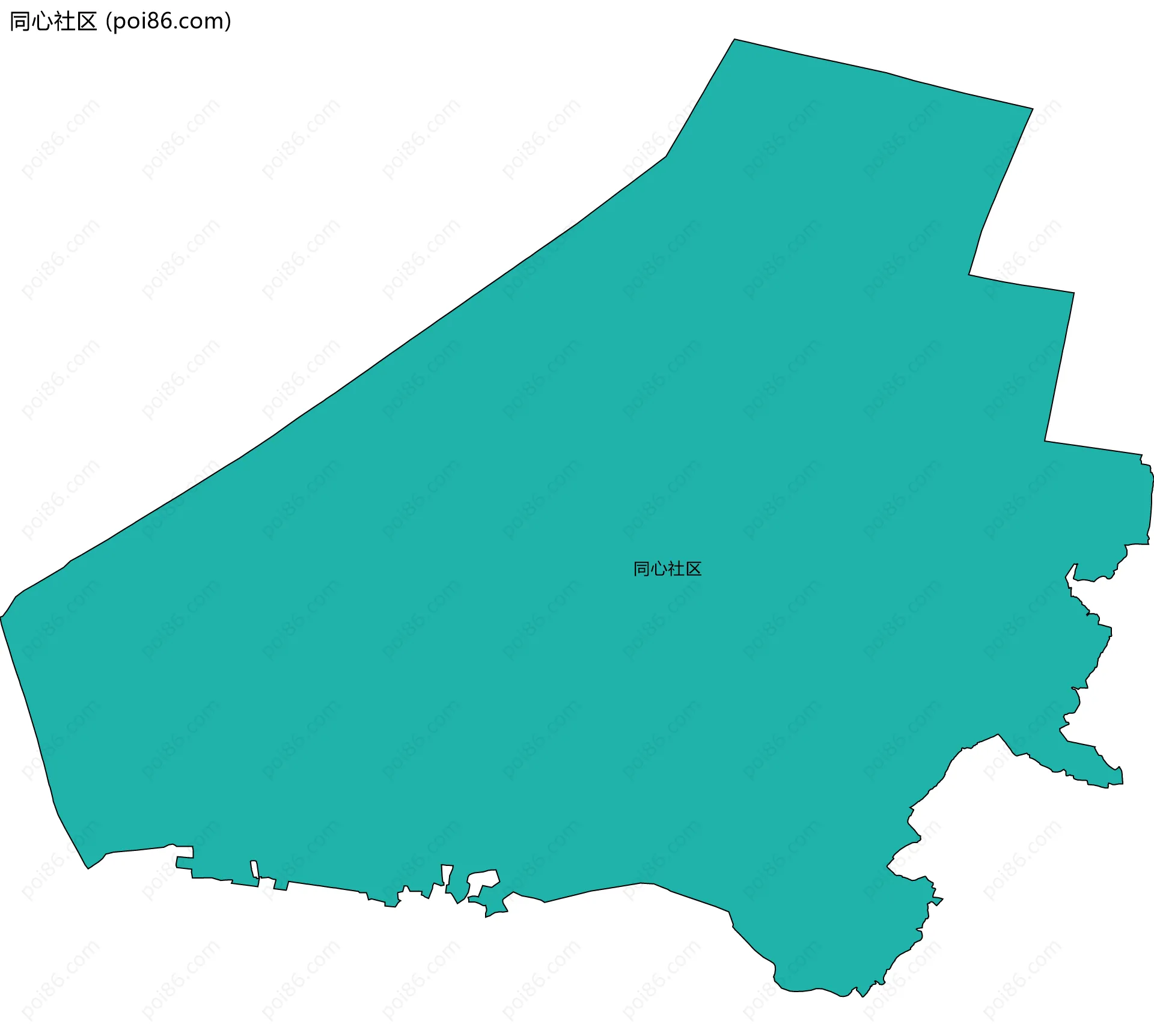 同心社区边界地图