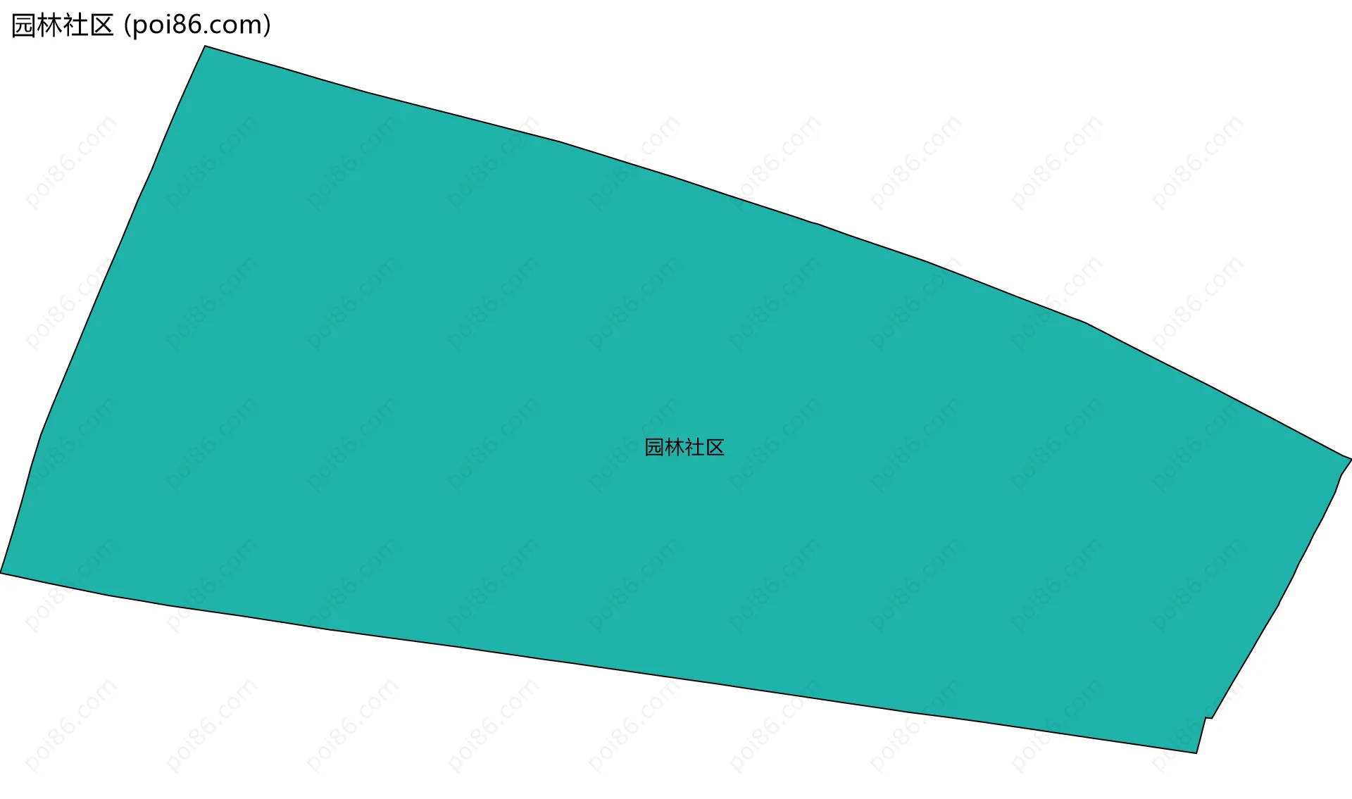 园林社区边界地图