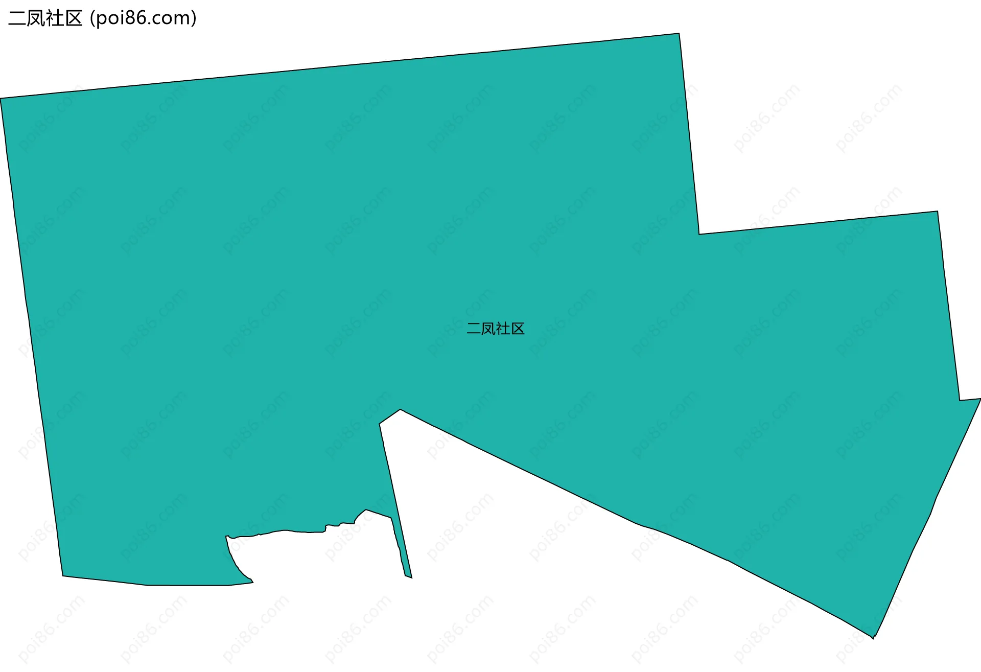 二凤社区边界地图