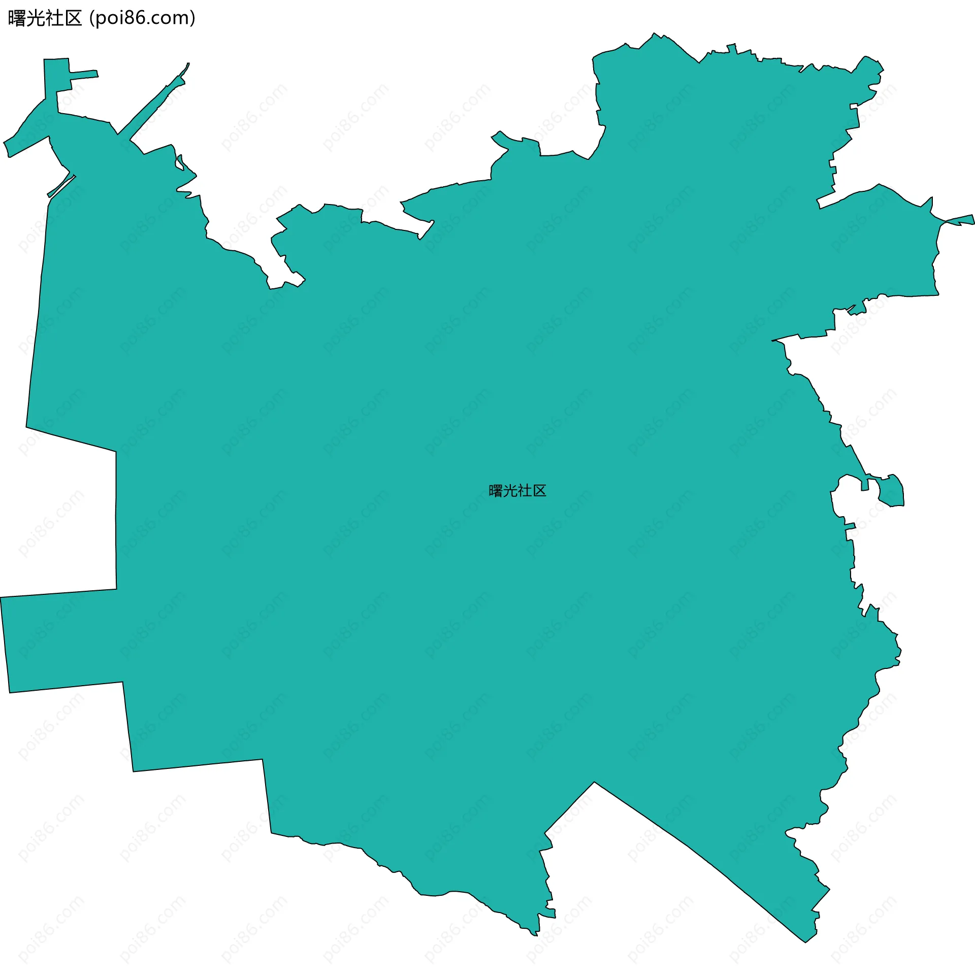 曙光社区边界地图