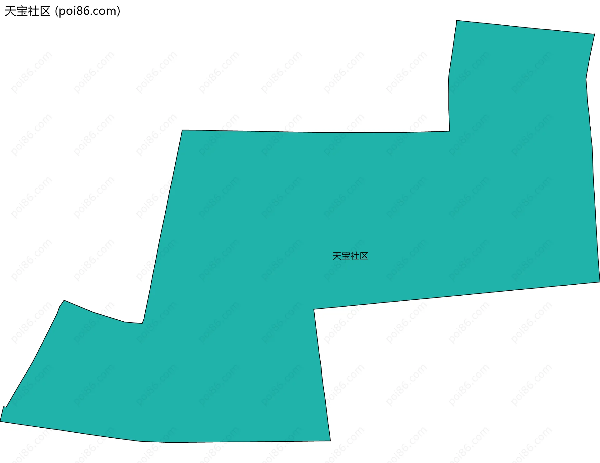 天宝社区边界地图