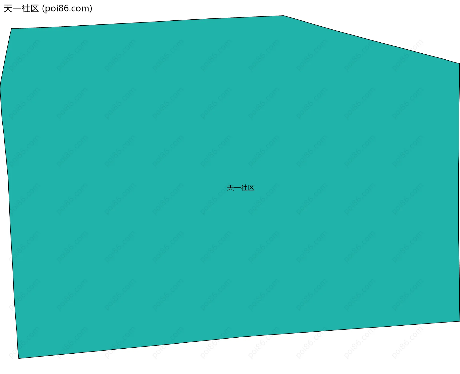 天一社区边界地图