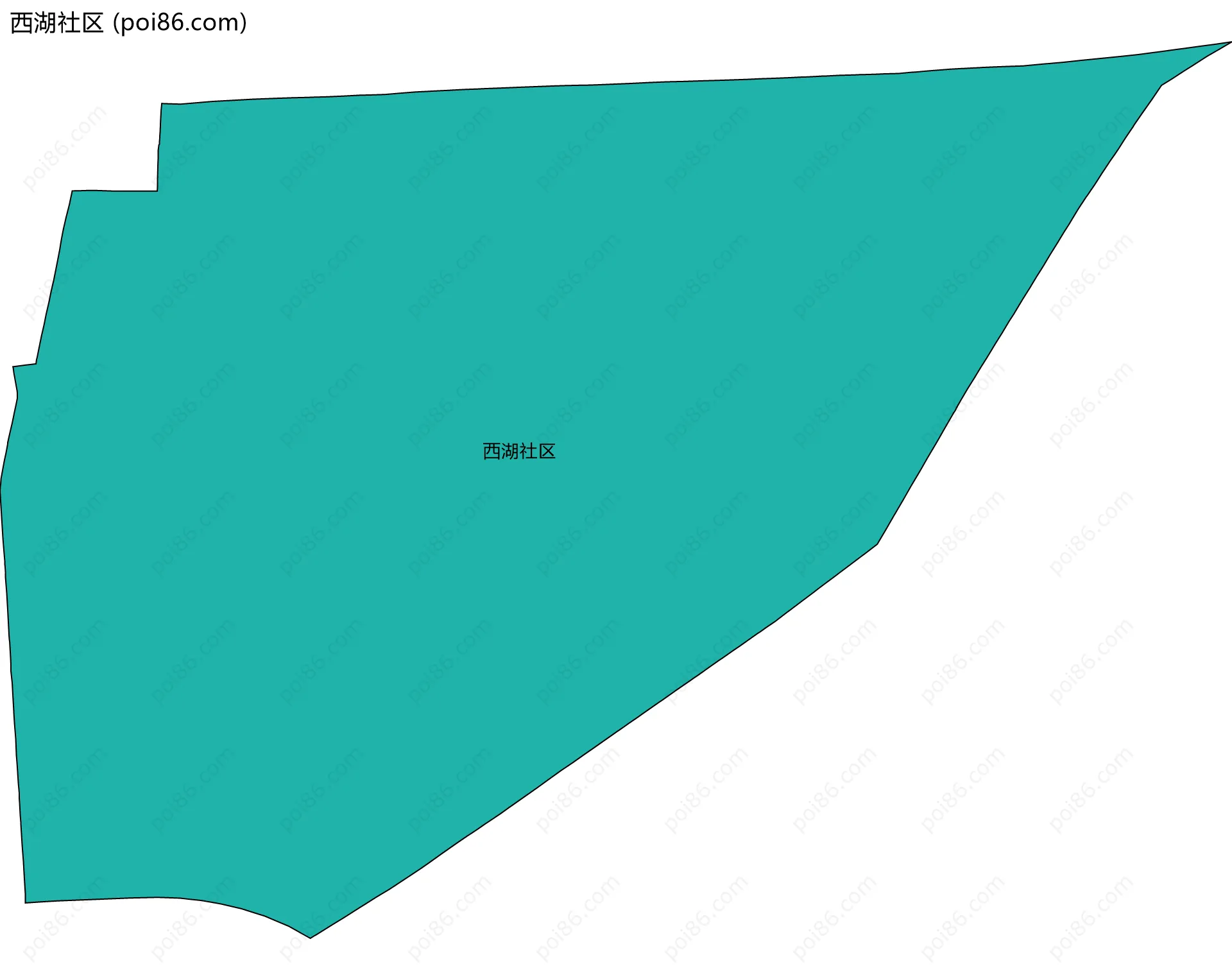 西湖社区边界地图