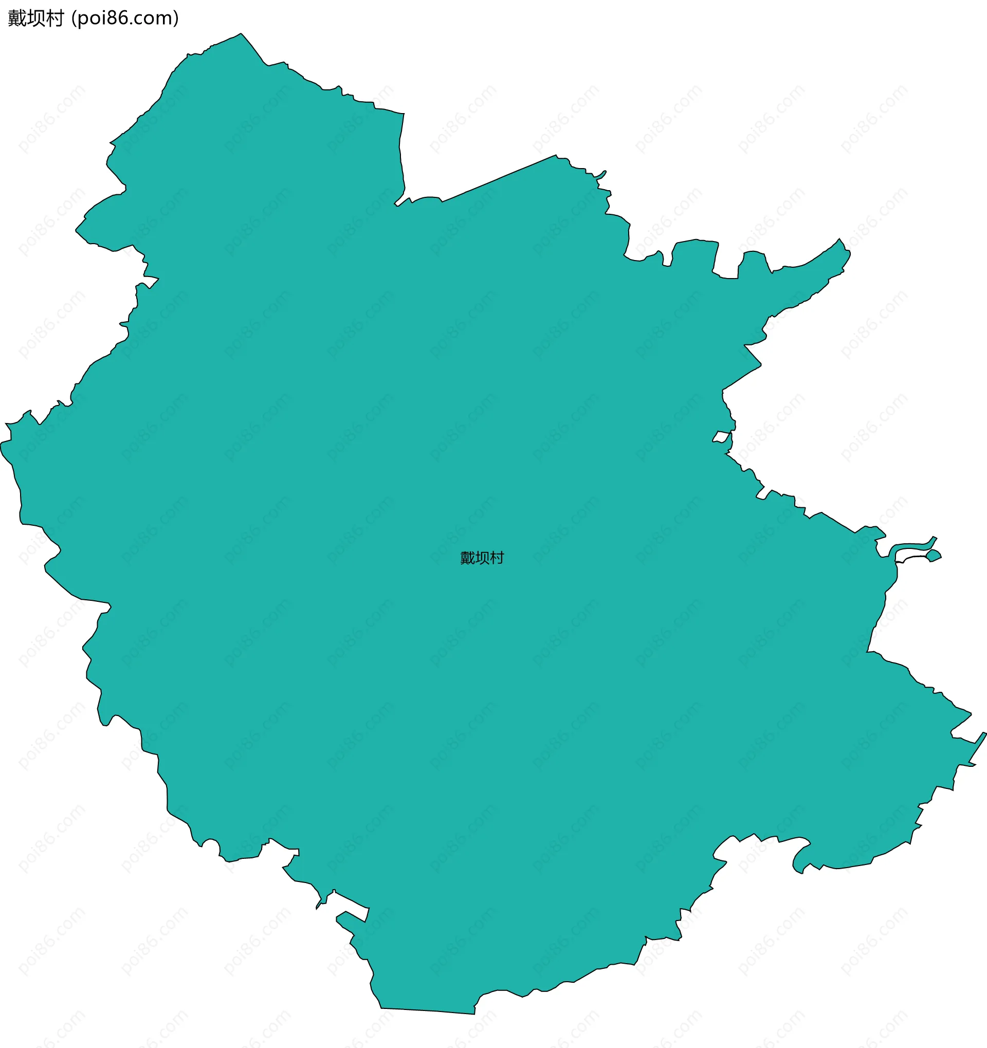 戴坝村边界地图