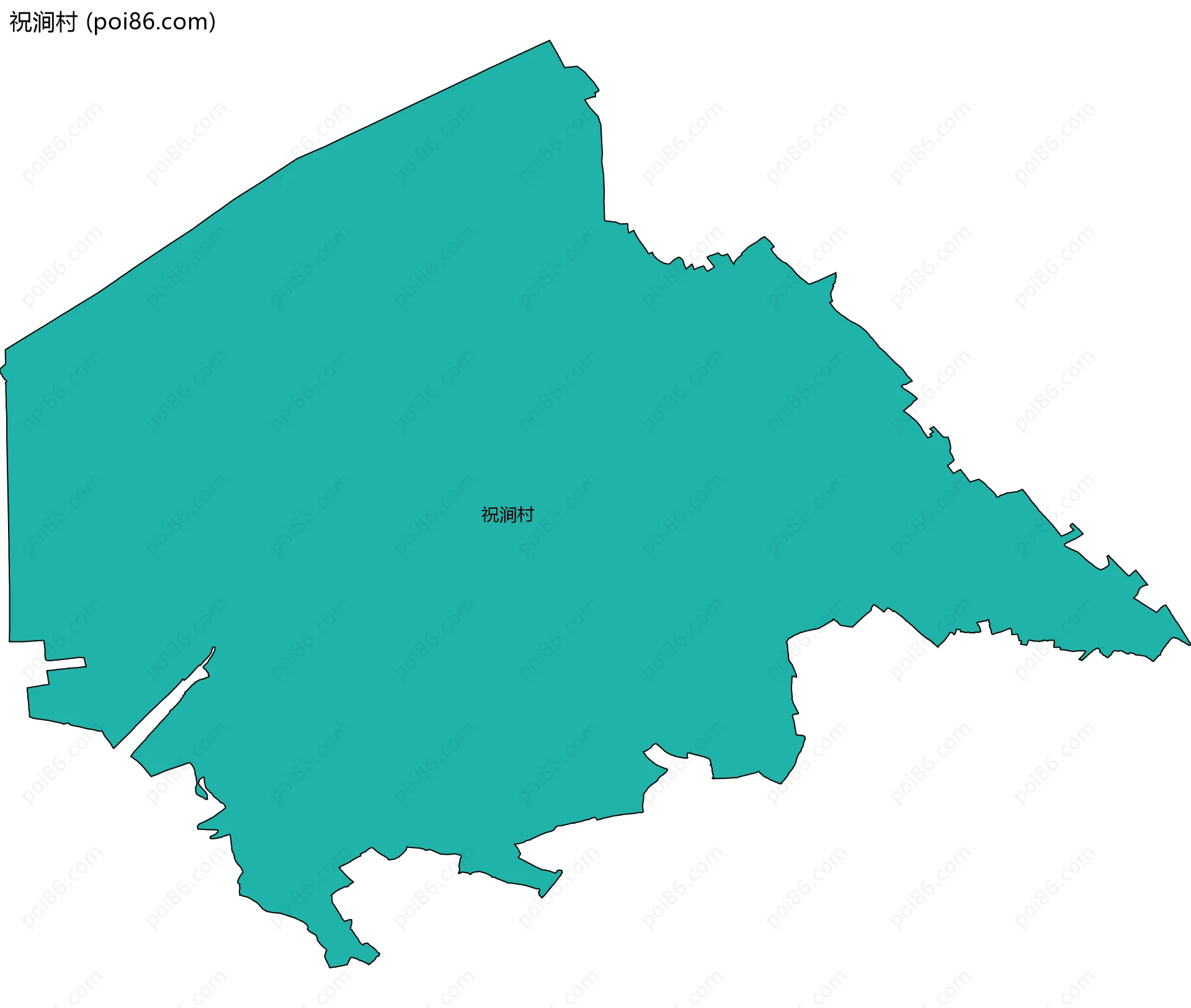祝涧村边界地图
