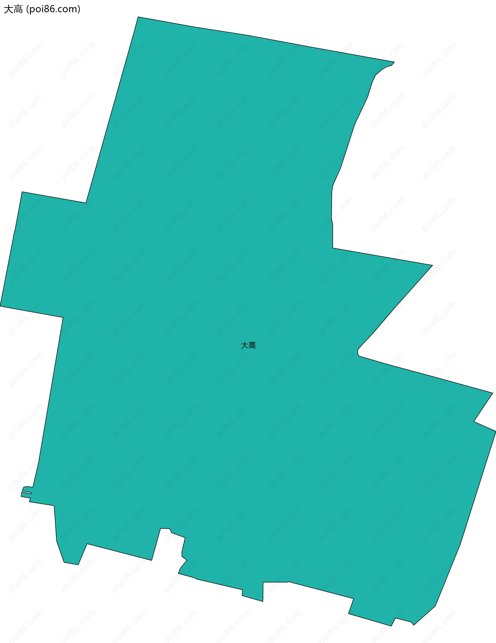 大高边界地图