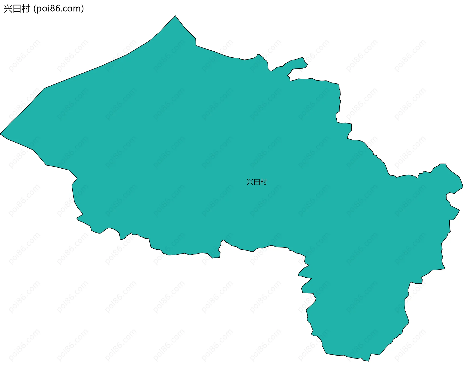 兴田村边界地图