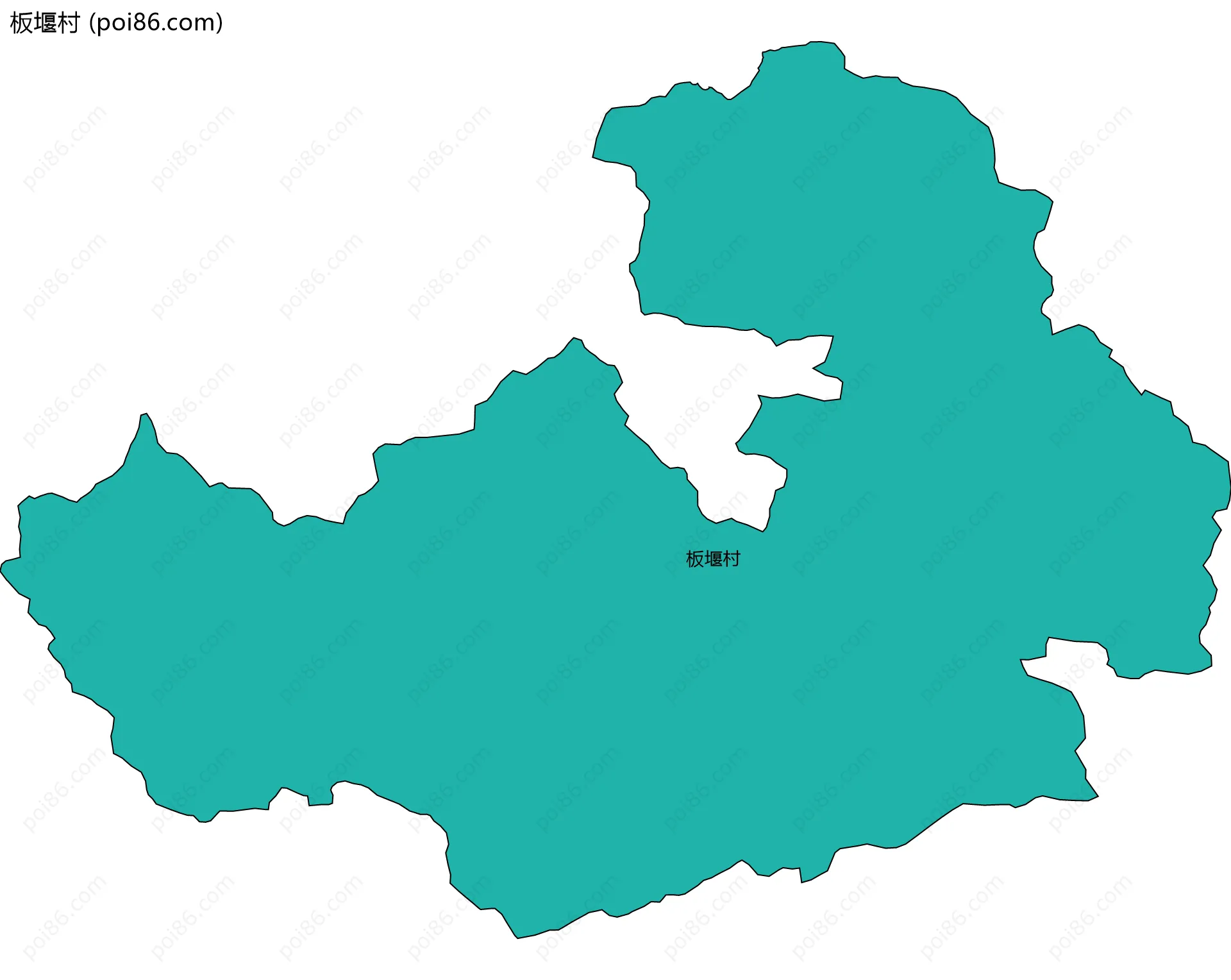 板堰村边界地图