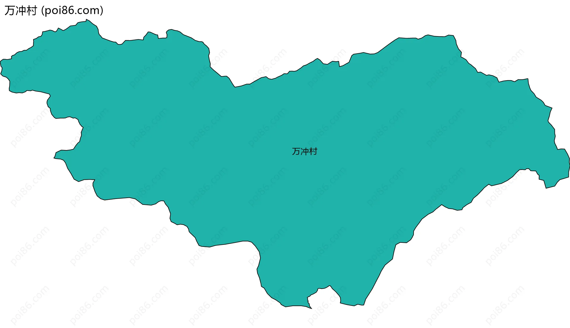 万冲村边界地图