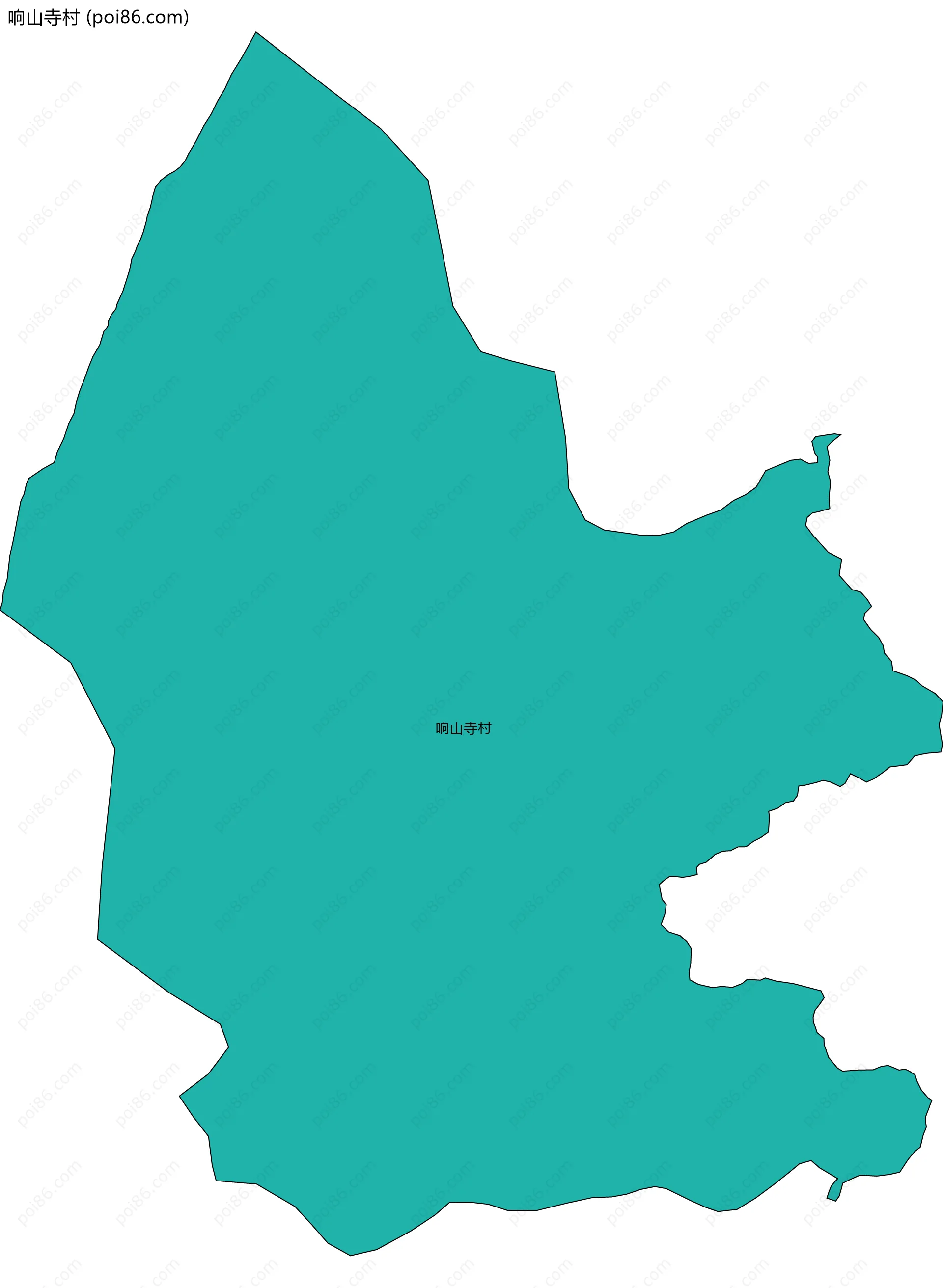 响山寺村边界地图