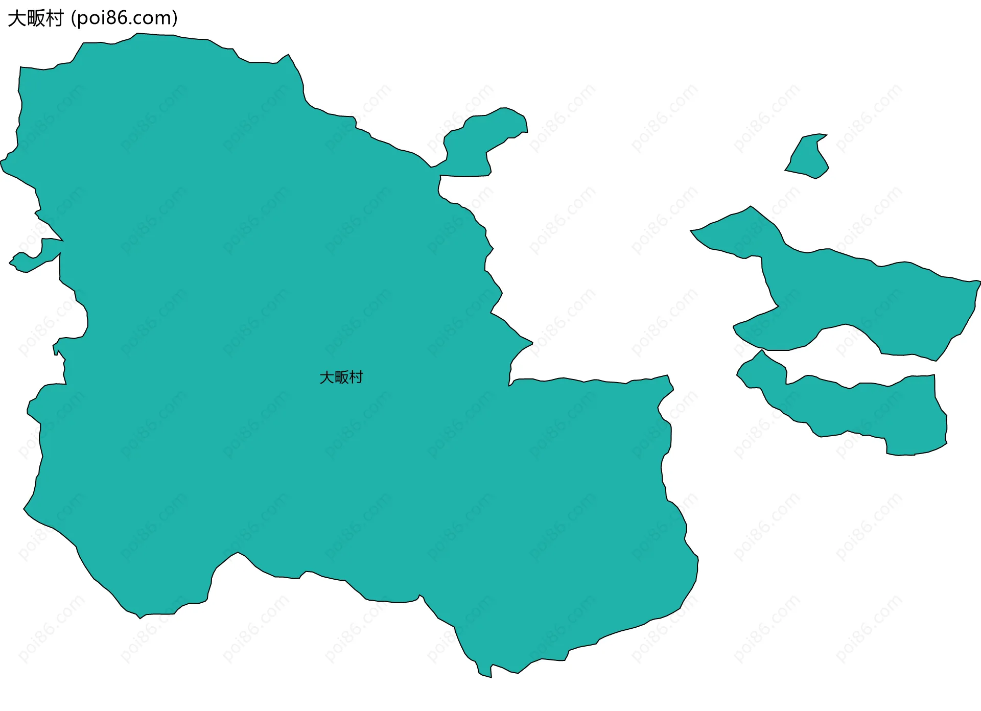 大畈村边界地图