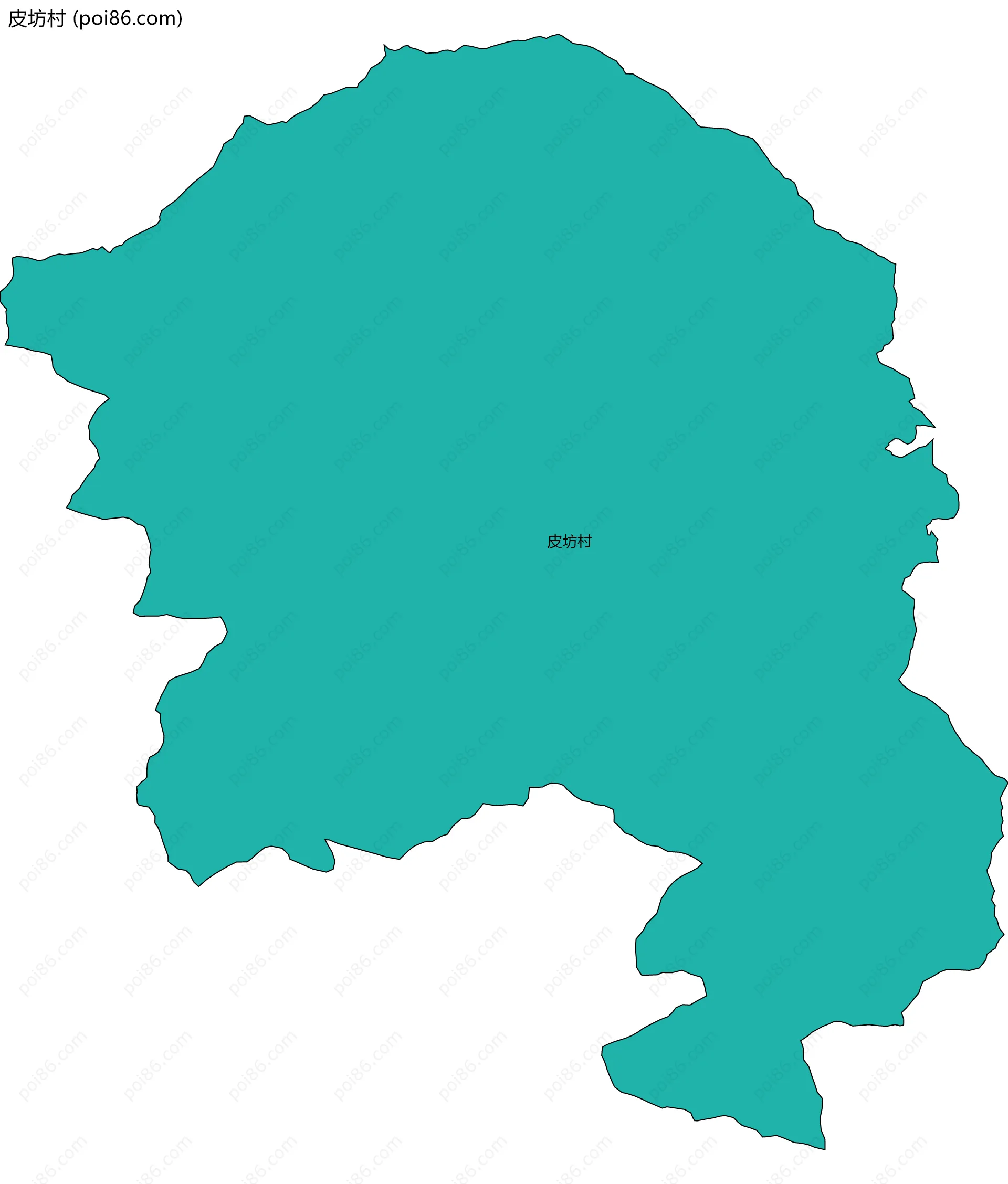 皮坊村边界地图