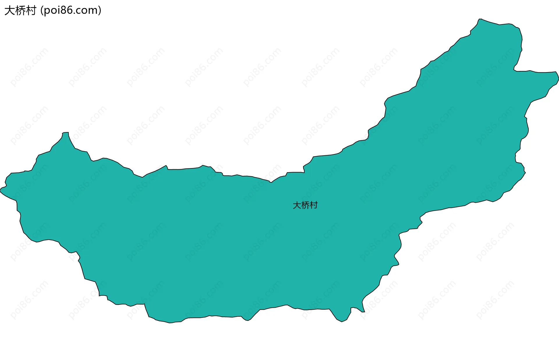 大桥村边界地图