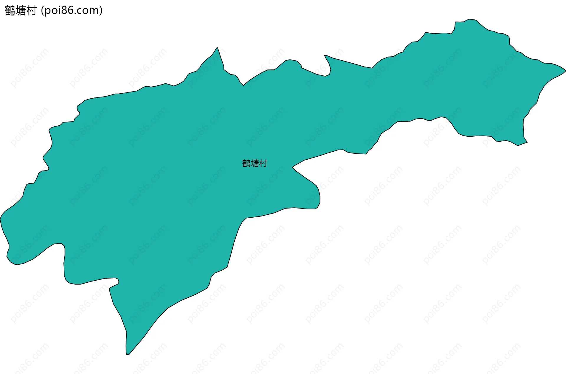 鹤塘村边界地图