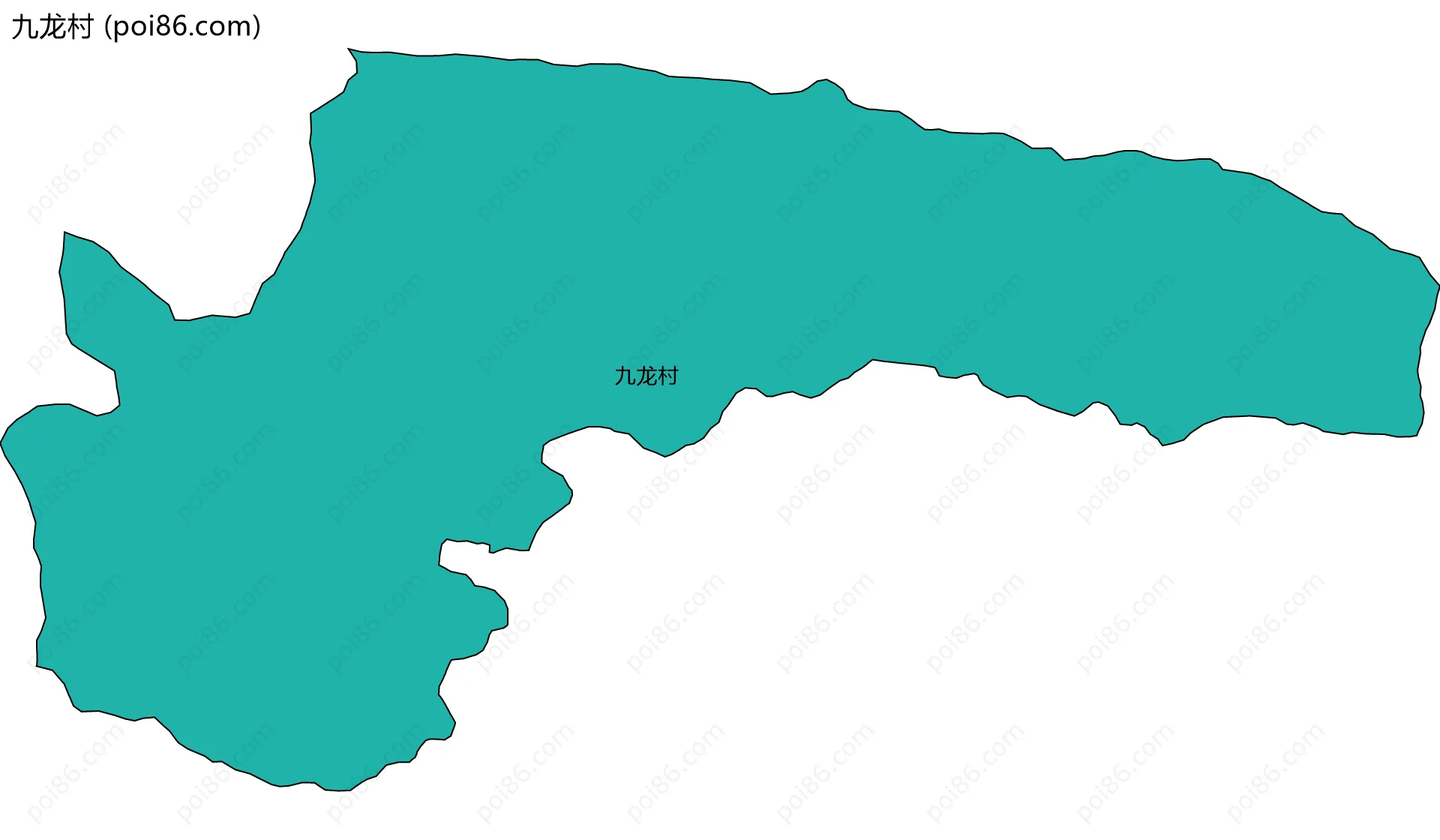 九龙村边界地图