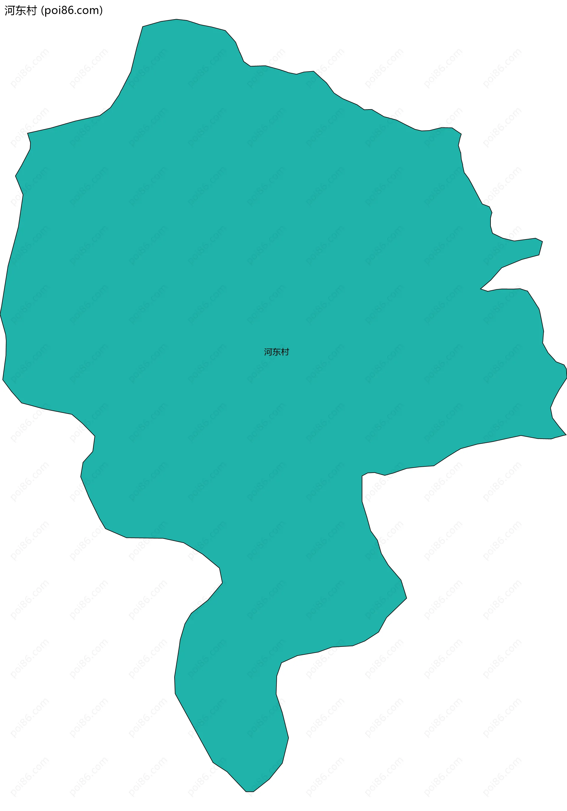 河东村边界地图