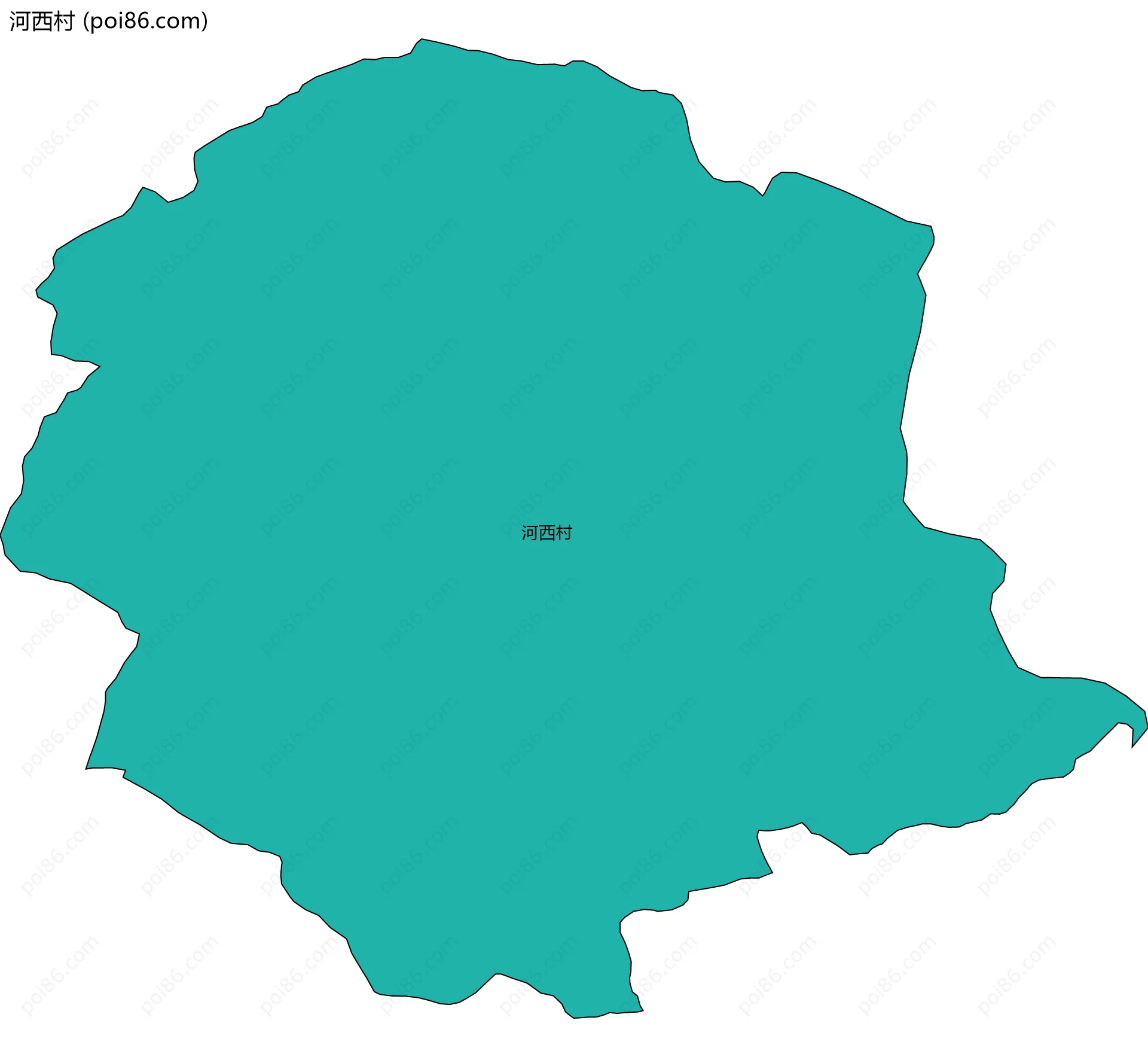 河西村边界地图