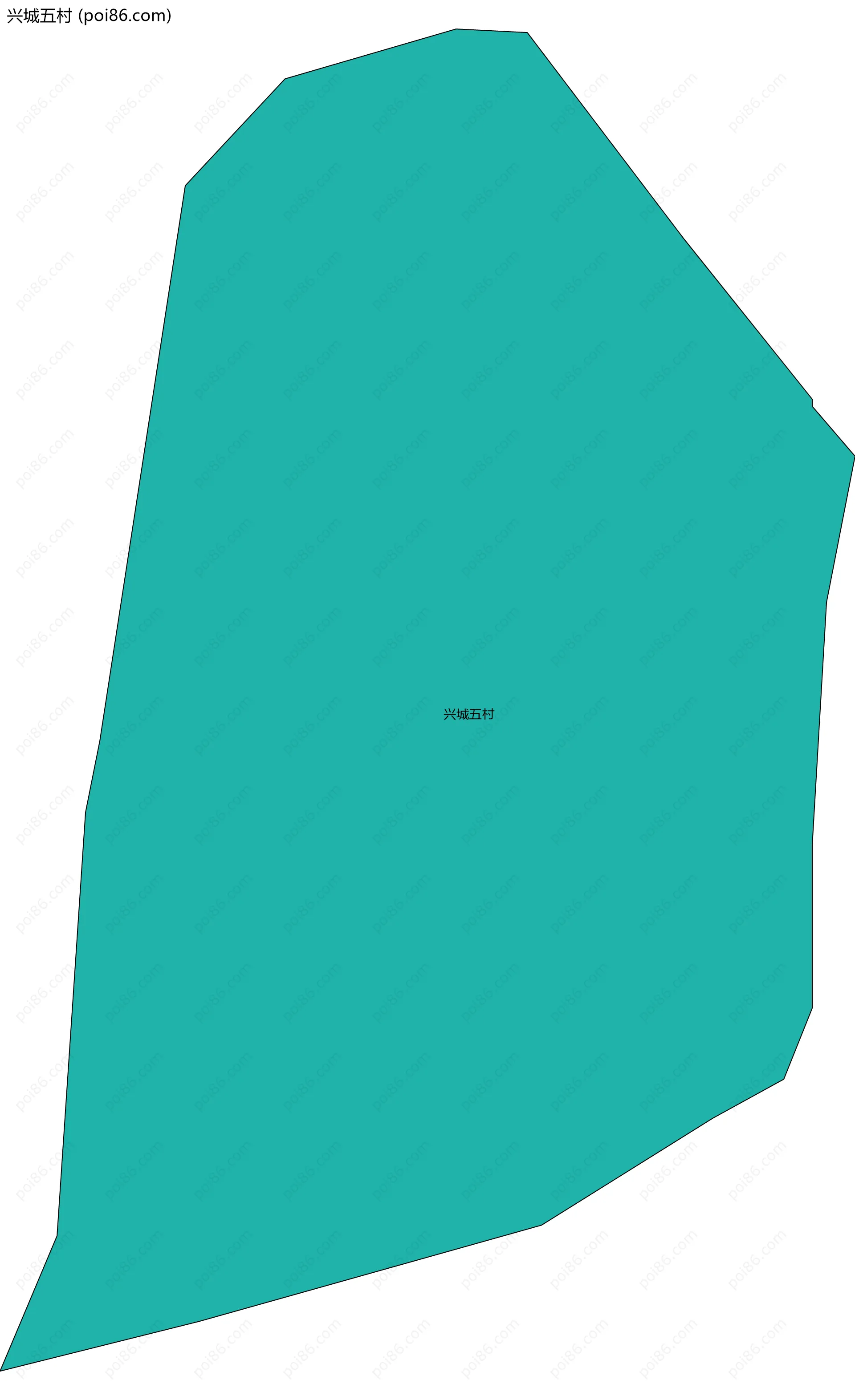 兴城五村边界地图