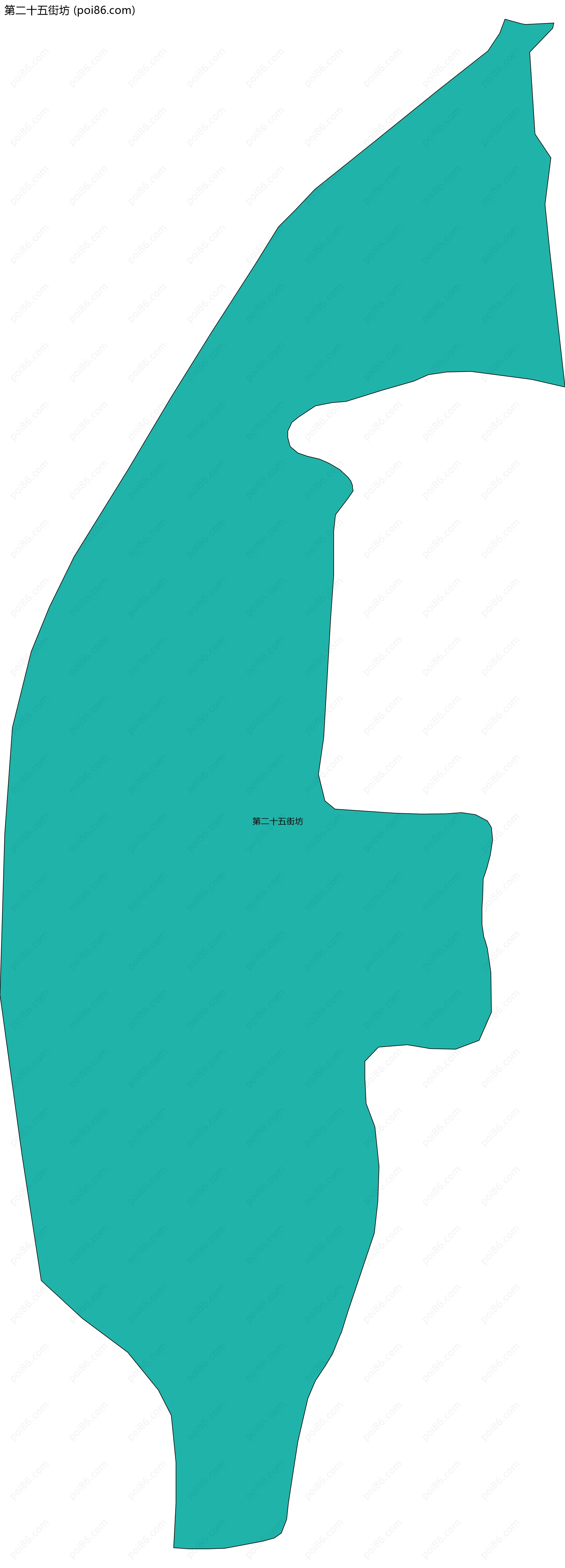 第二十五街坊边界地图