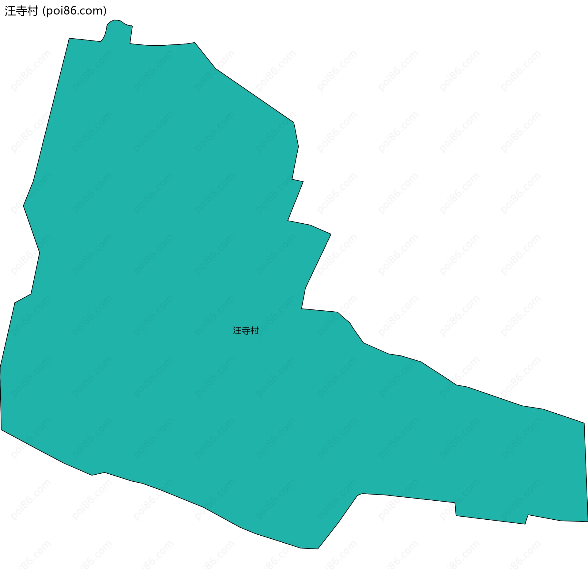 汪寺村边界地图