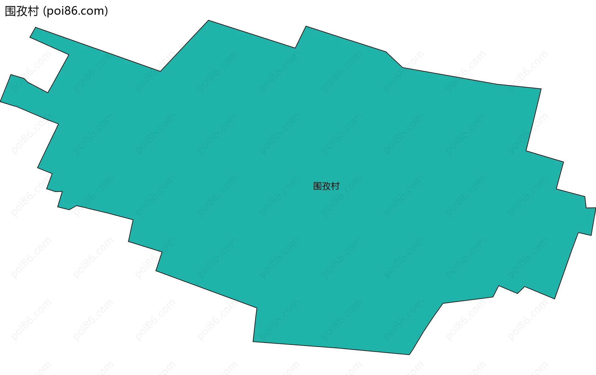 围孜村边界地图