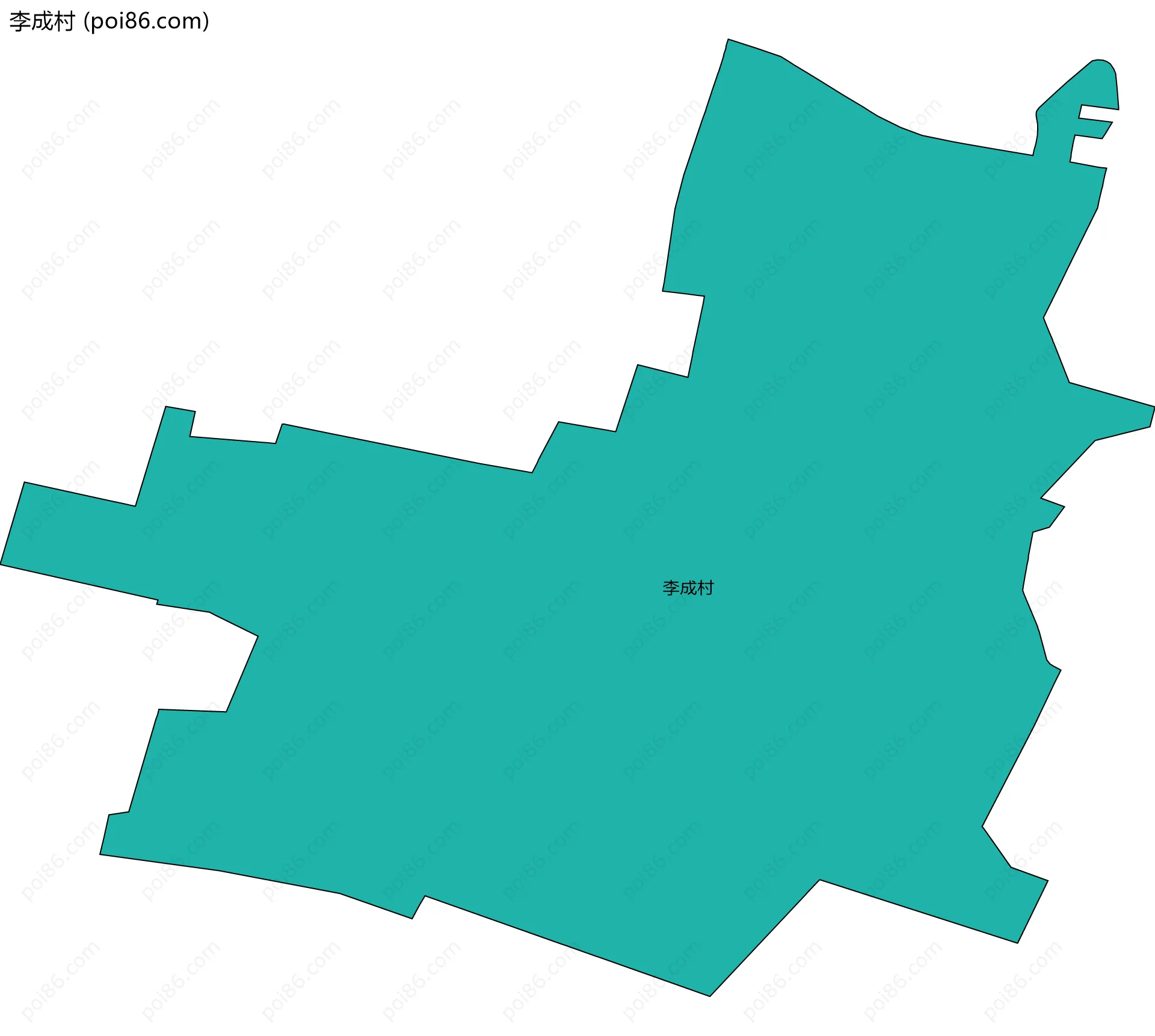 李成村边界地图