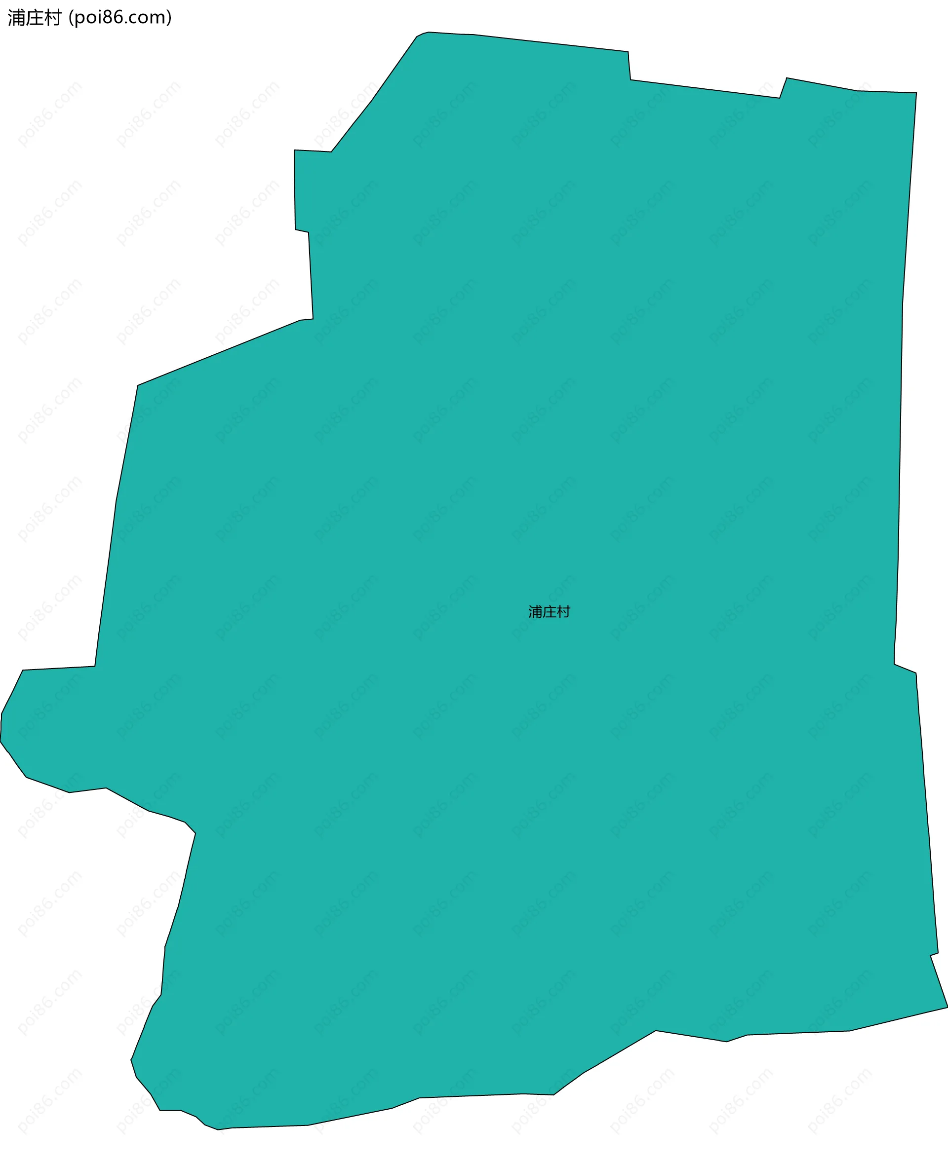 浦庄村边界地图