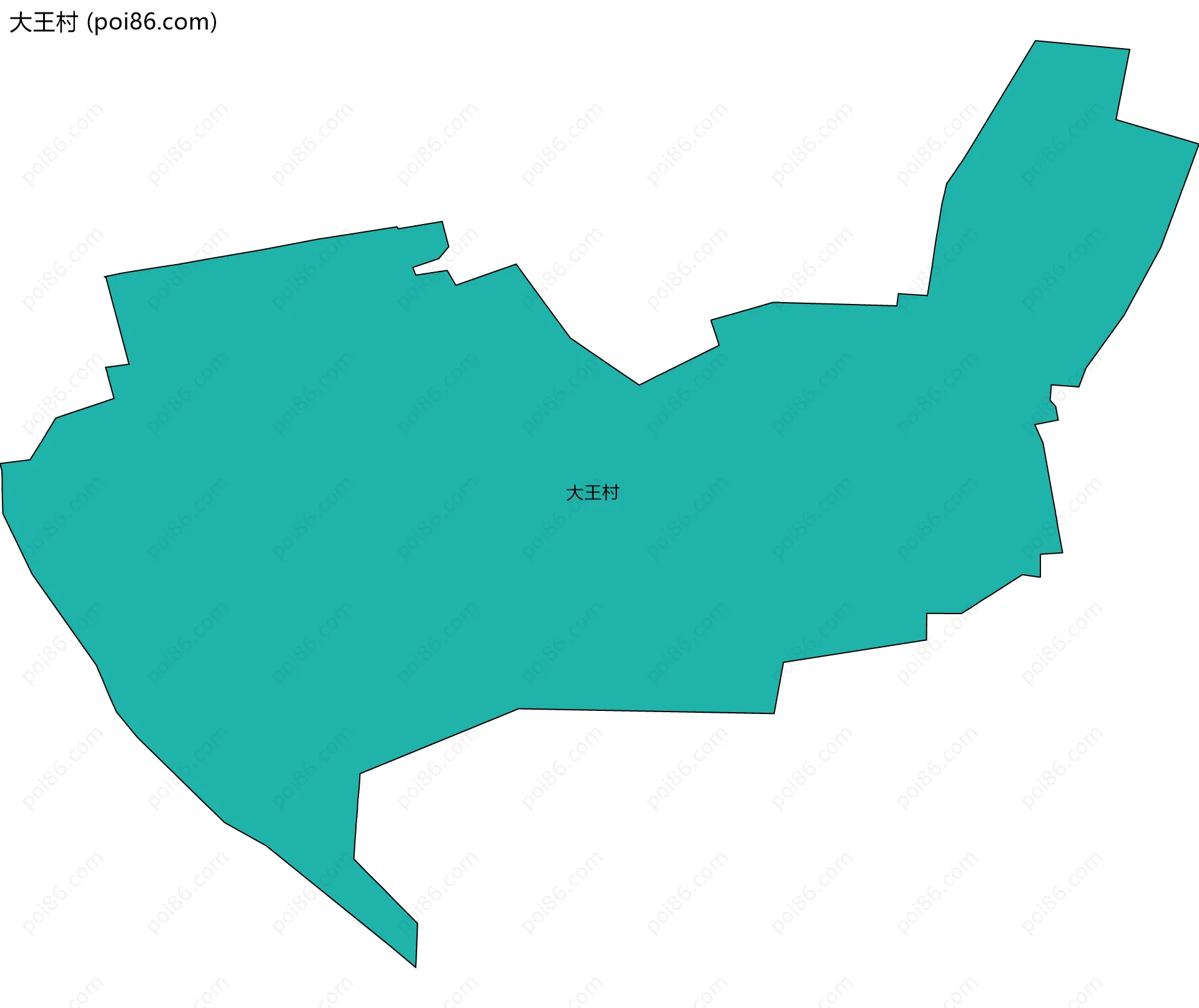 大王村边界地图