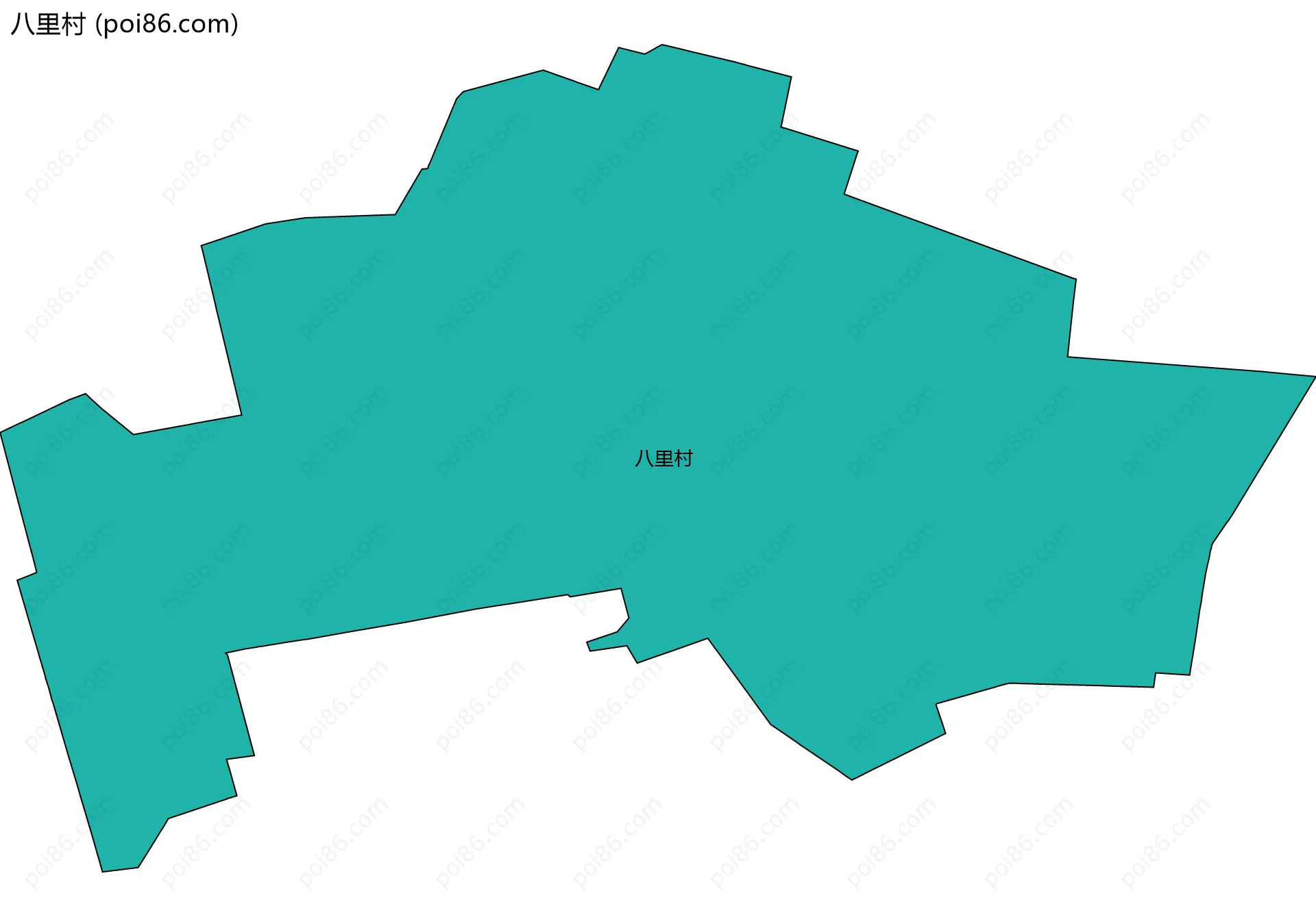八里村边界地图