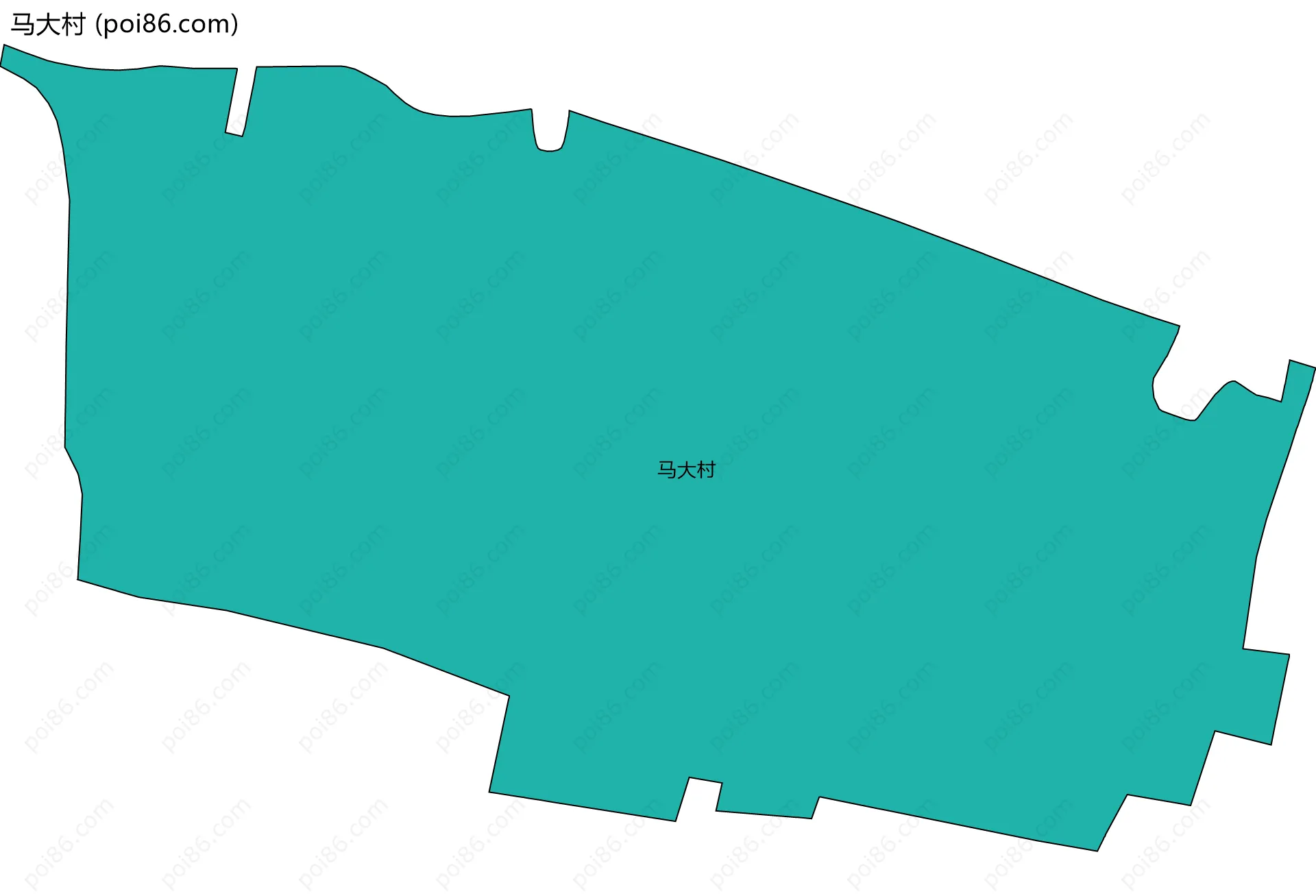 马大村边界地图