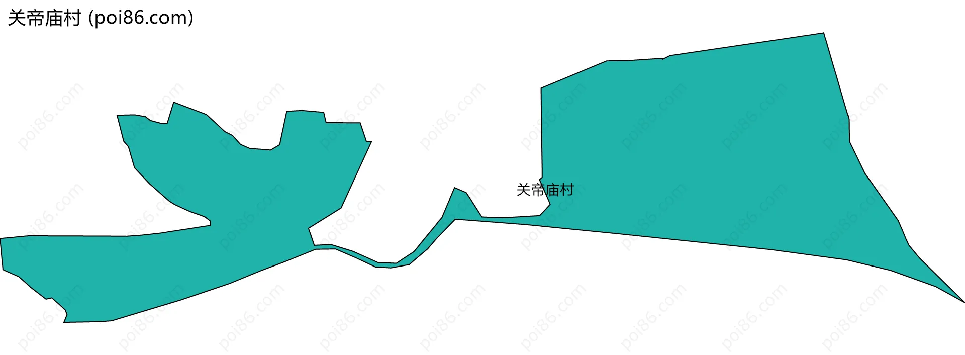 关帝庙村边界地图