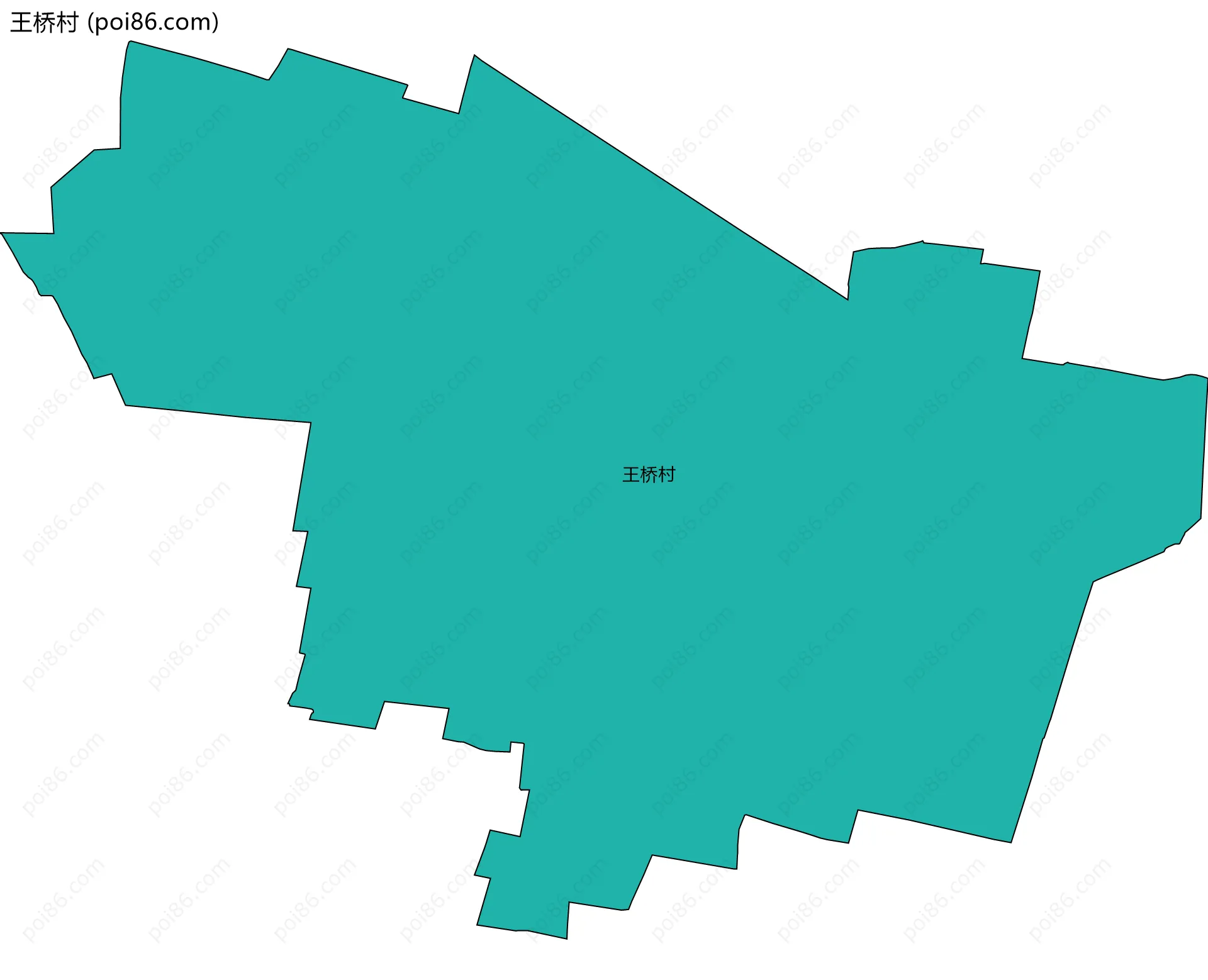 王桥村边界地图