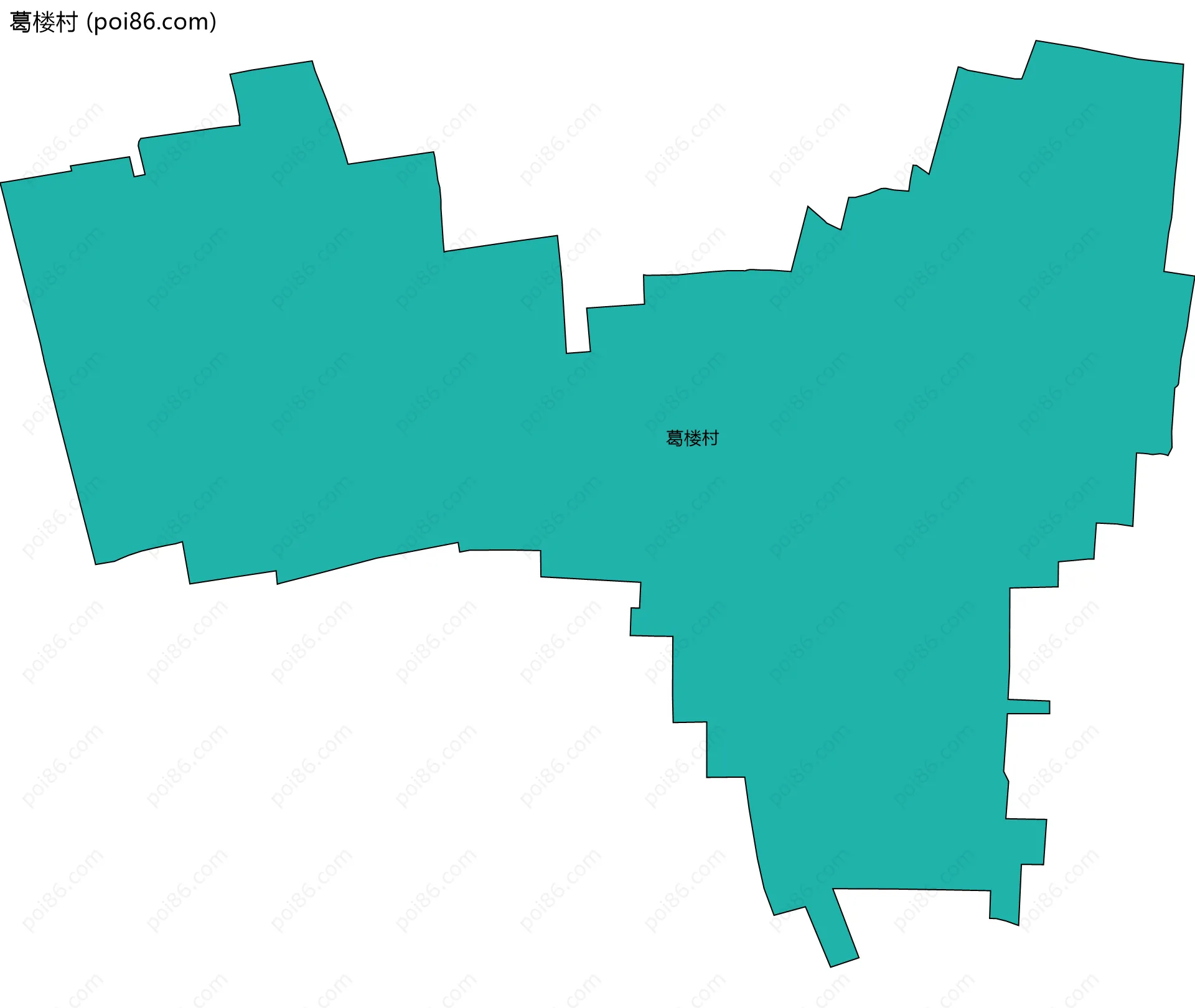 葛楼村边界地图
