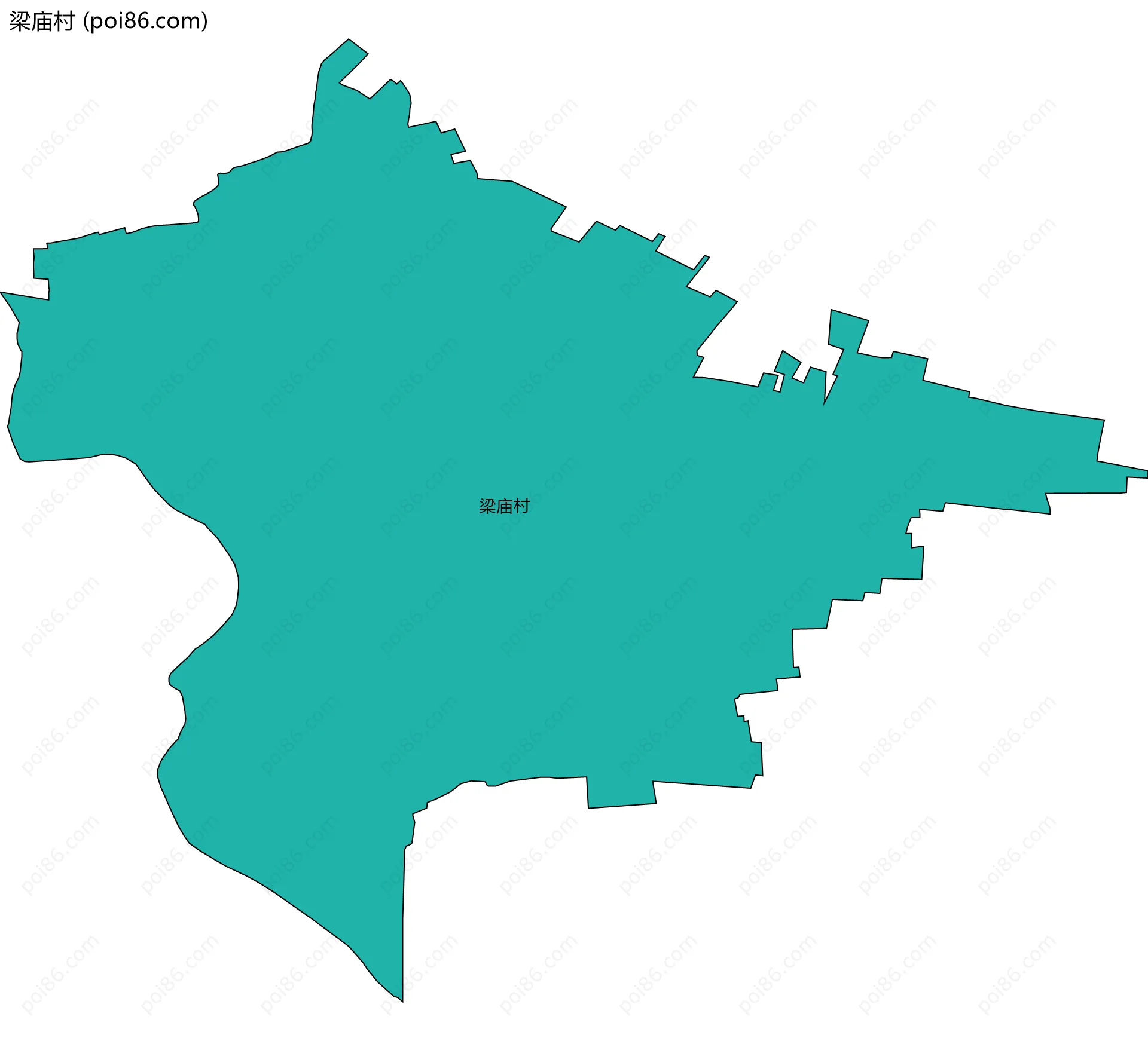 梁庙村边界地图
