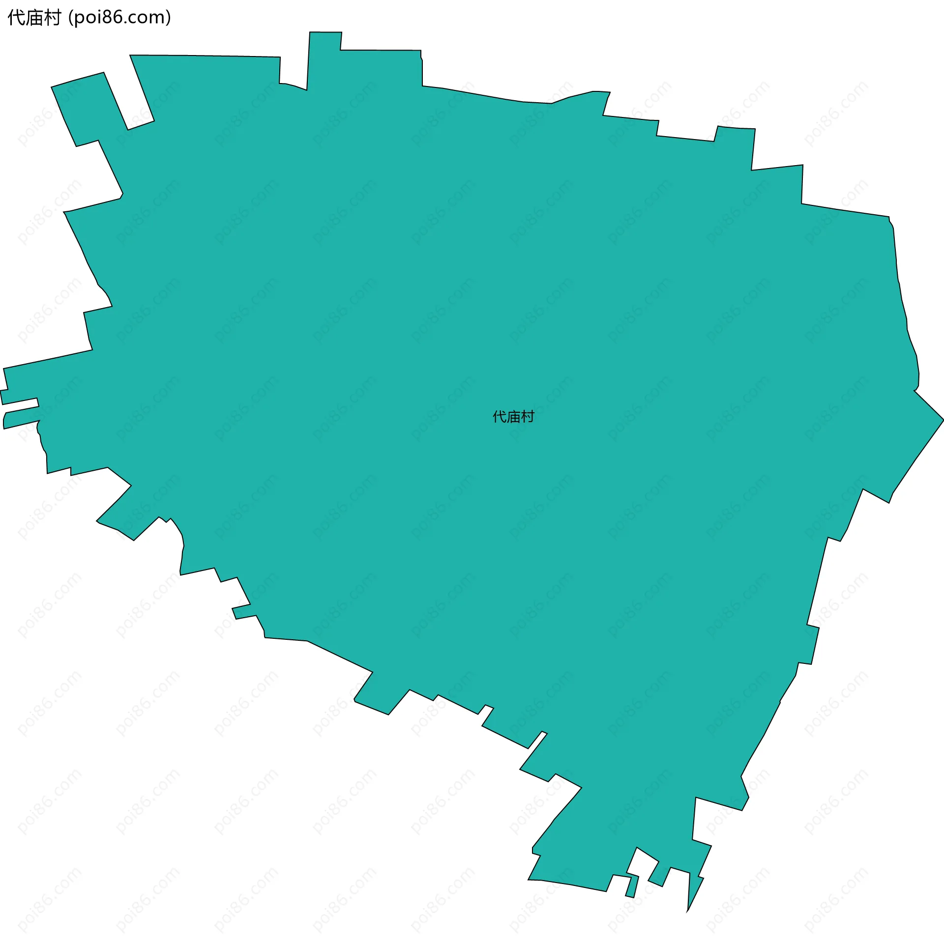 代庙村边界地图