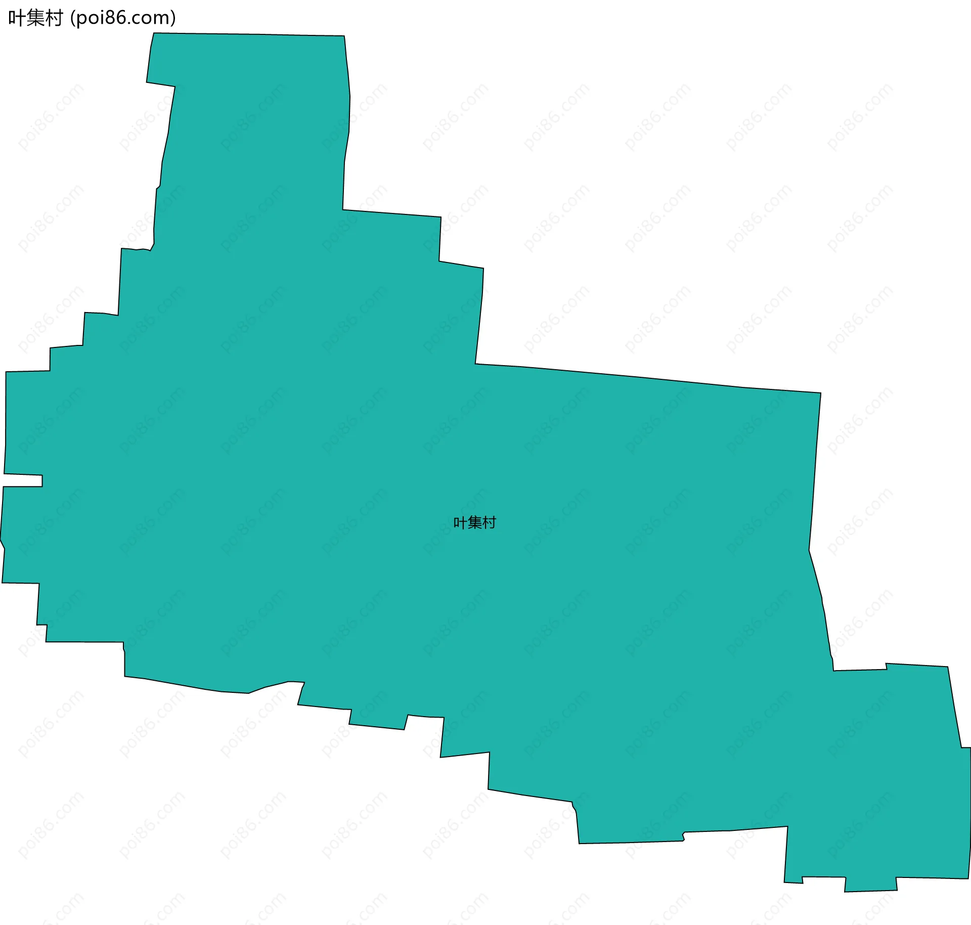 叶集村边界地图