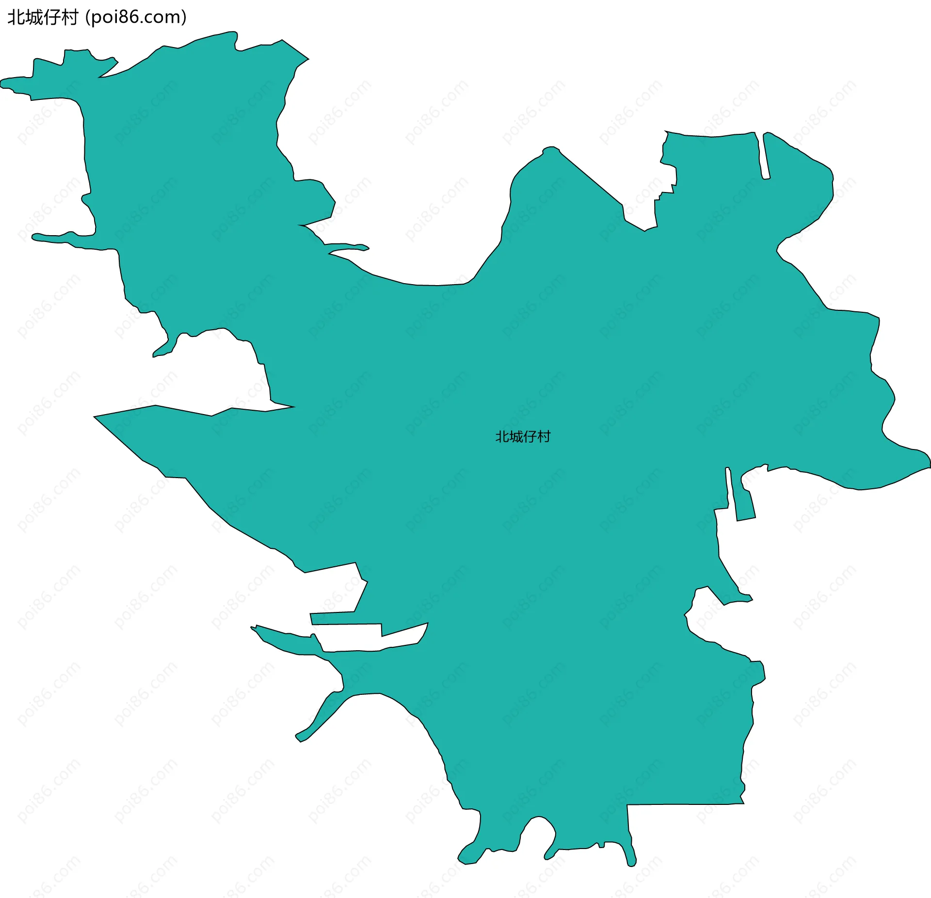 北城仔村边界地图