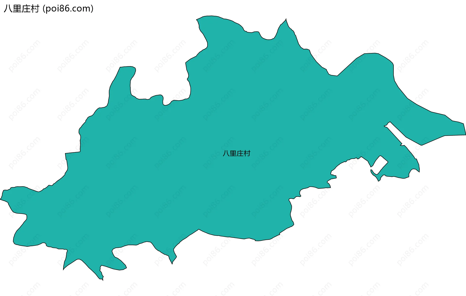 八里庄村边界地图