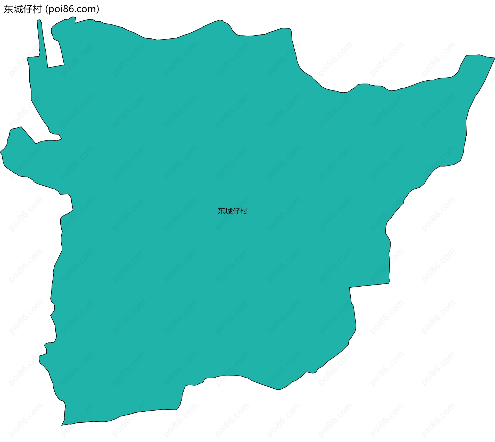 东城仔村边界地图