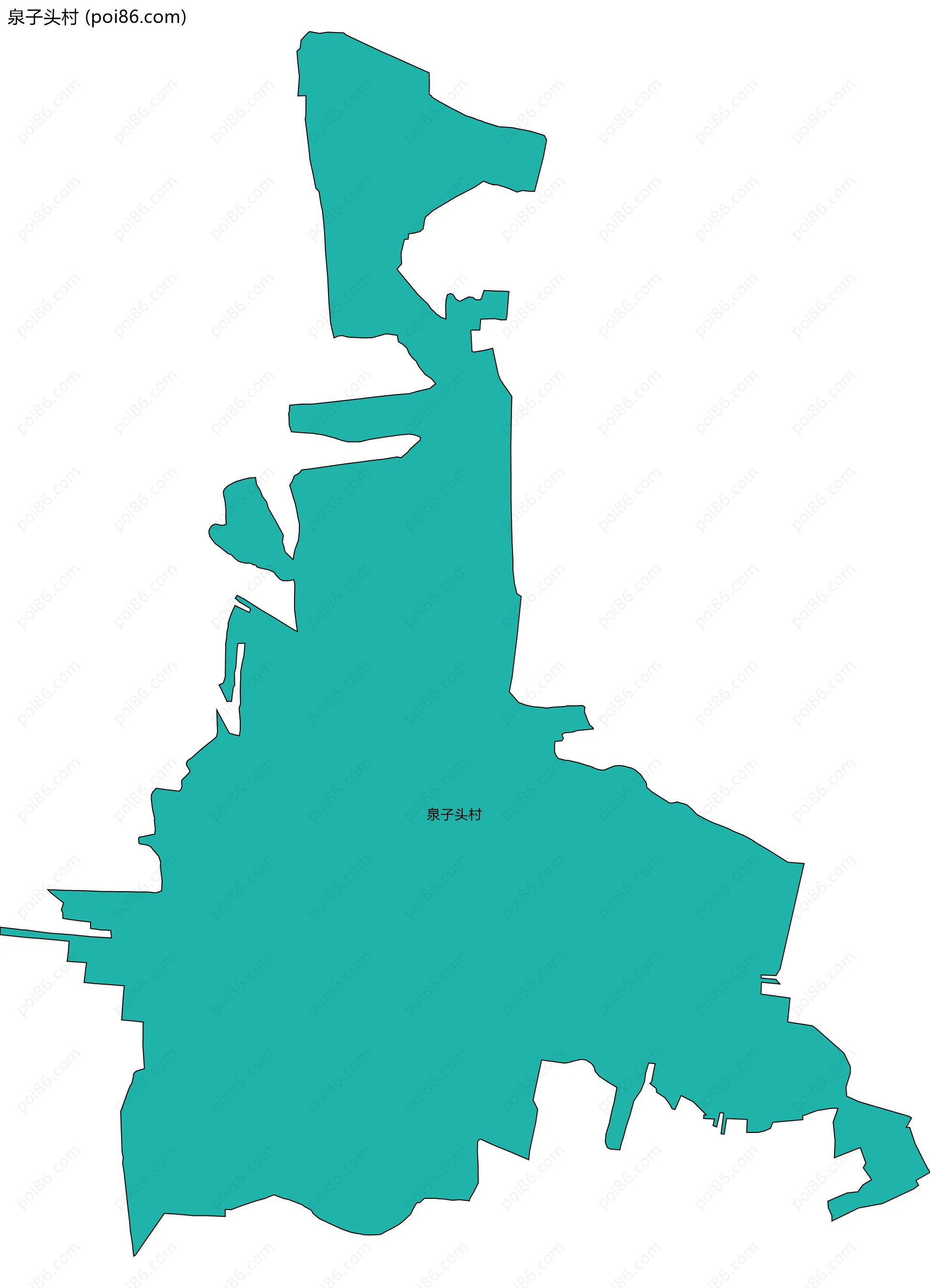 泉子头村边界地图